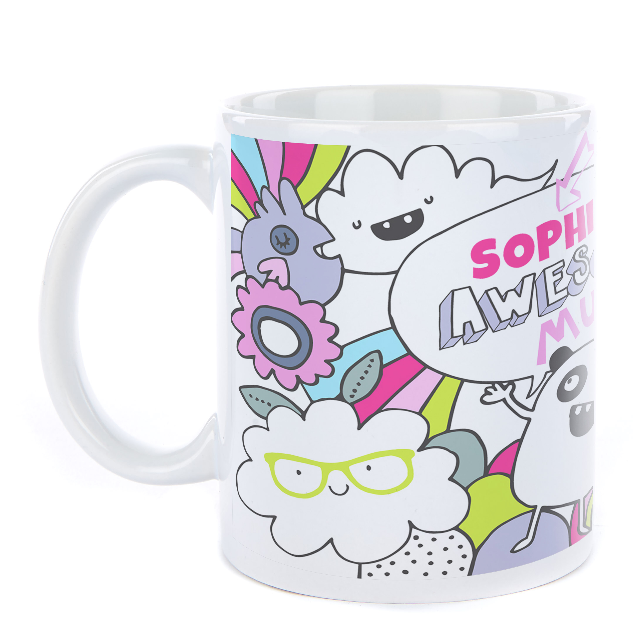 Personalised Bev Hopwood Mug - Awesome Graffiti