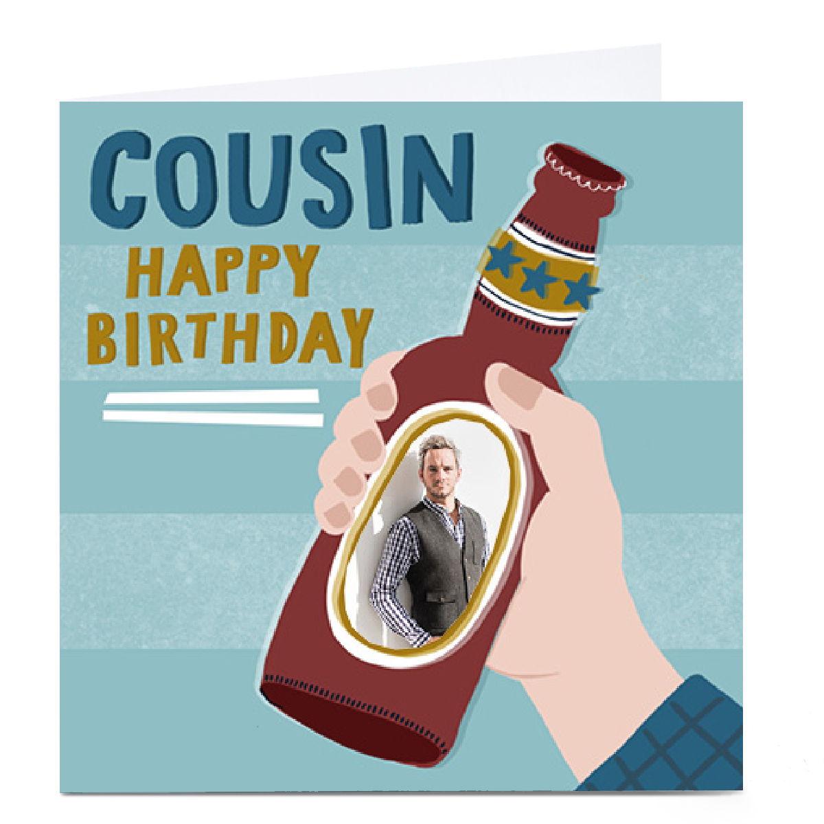 Photo Kerry Spurling Birthday Card - Beer Bottle, Cousin