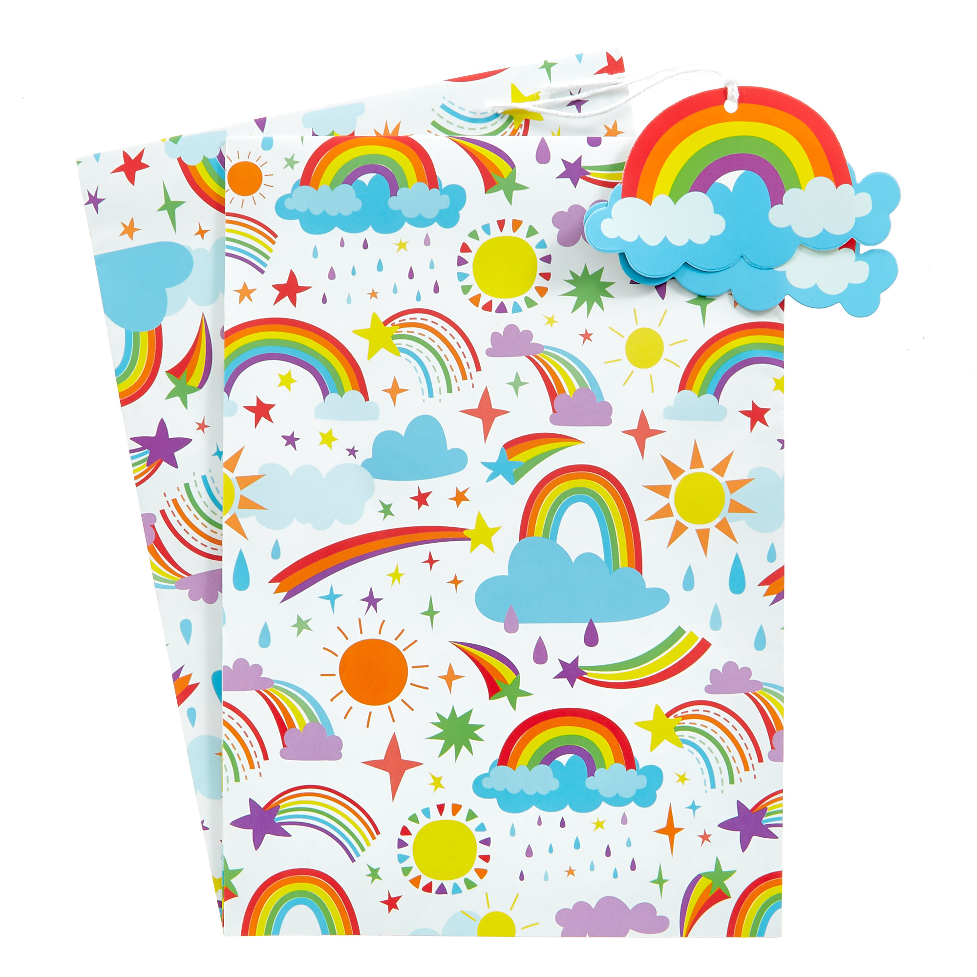 Rainbow Wrapping Paper & Gift Tags - Pack Of 2