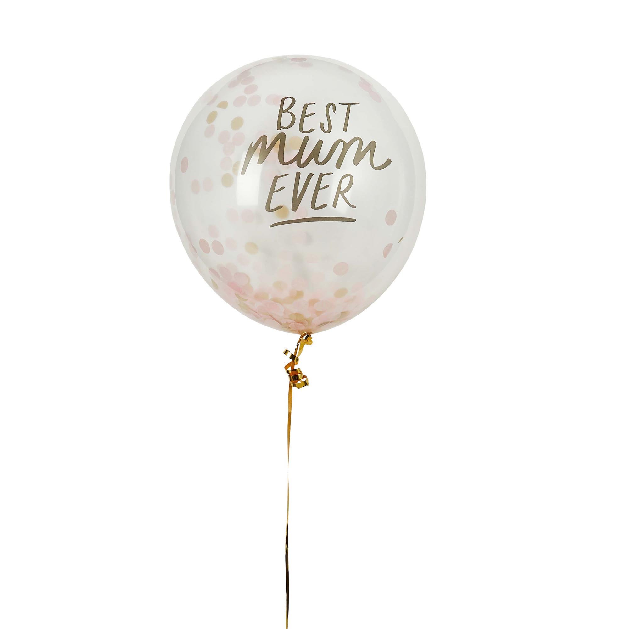 Best Mum Ever Confetti 12-Inch Latex Balloons - Pack of 5