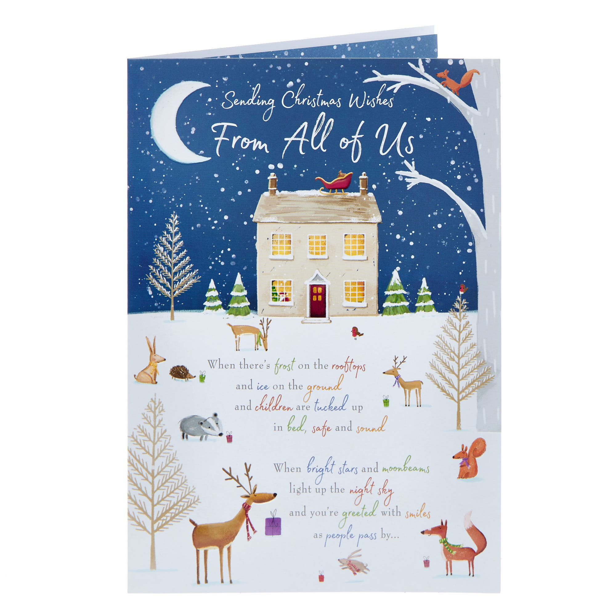 From All of Us Crescent Moon Christmas Card