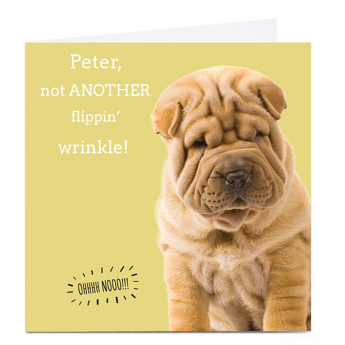 Personalised Birthday Card - Not Another Wrinkle