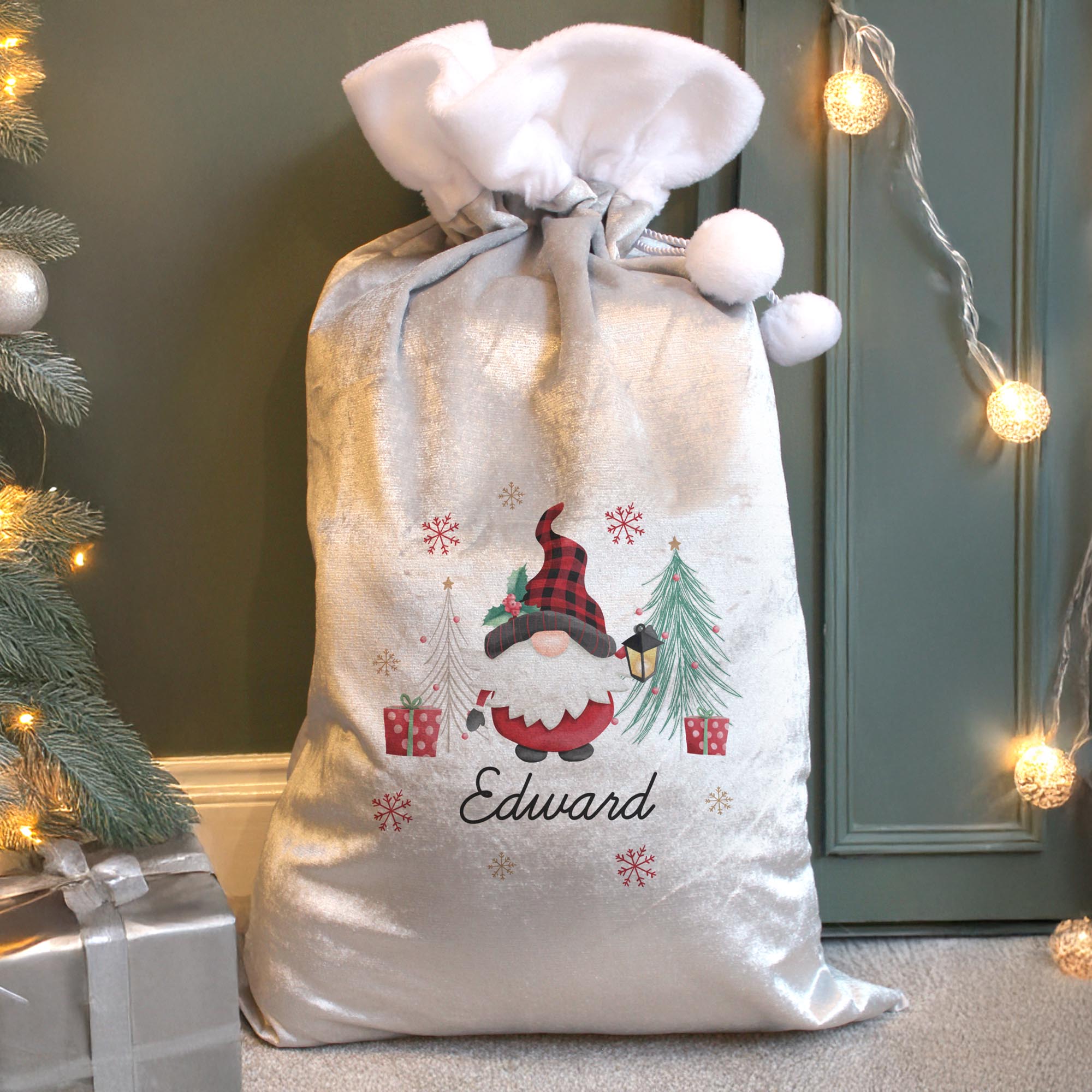 Personalised Gonk Christmas Sack,  Personalised Gonk Christmas Sack