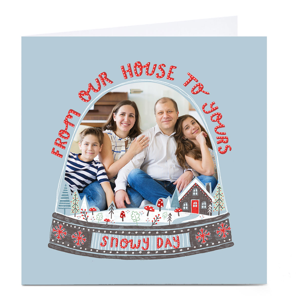Photo Kerry Spurling Christmas Card - Family Snow Globe