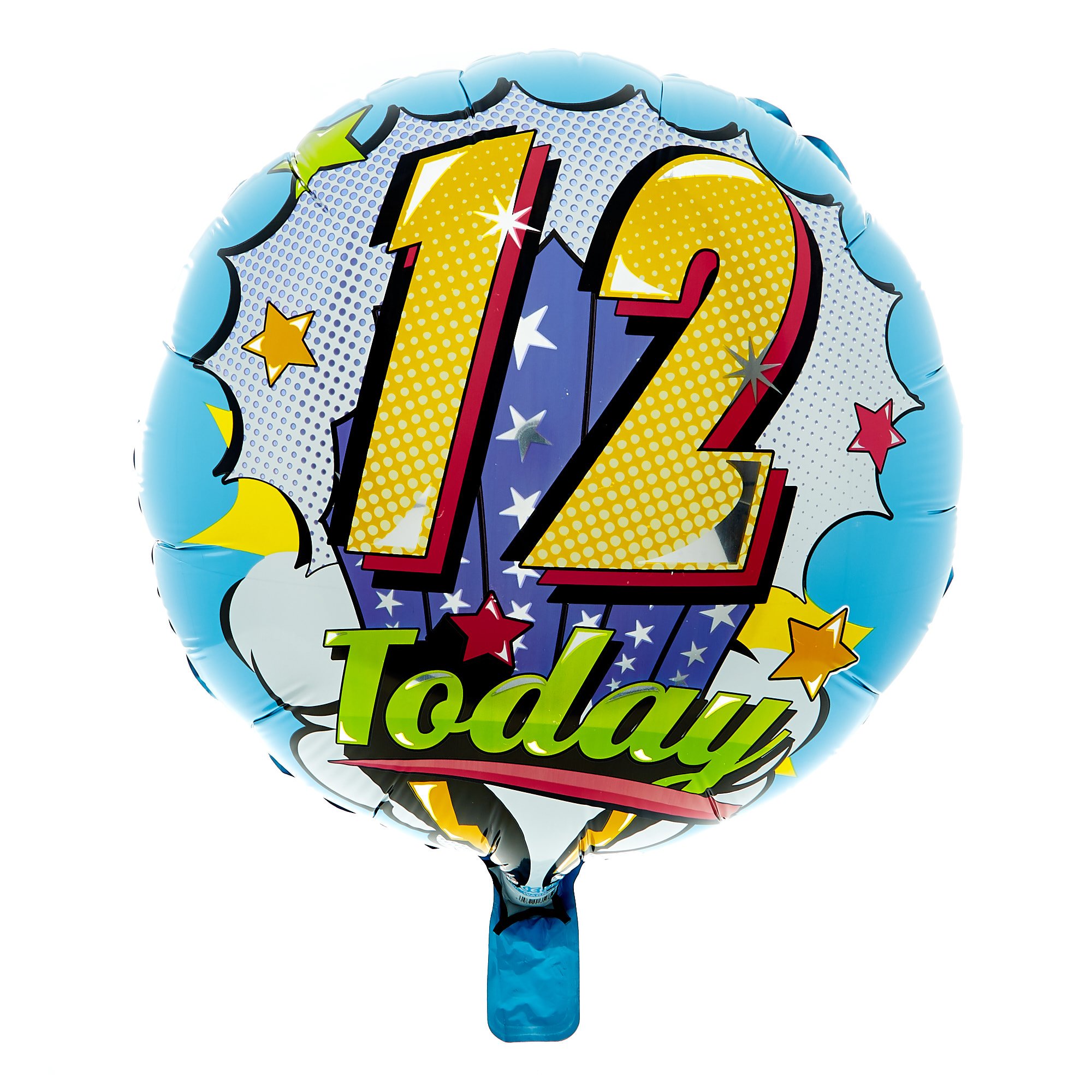 Pop Art 12 Today Birthday Balloon Bouquet - DELIVERED INFLATED!