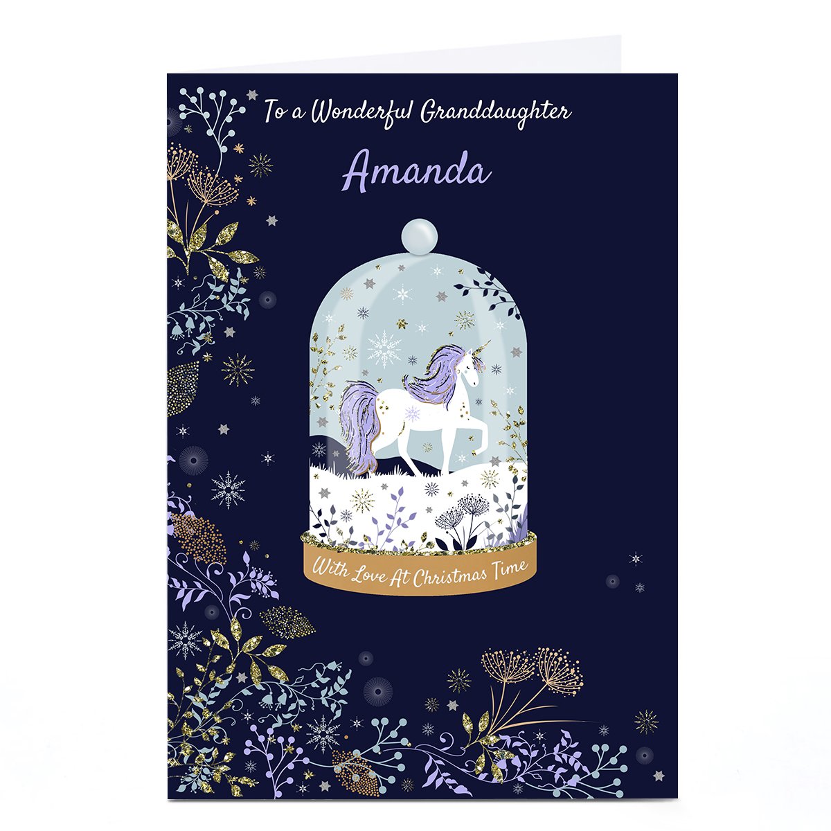 Personalised Kerry Spurling Christmas Card - Snowglobe