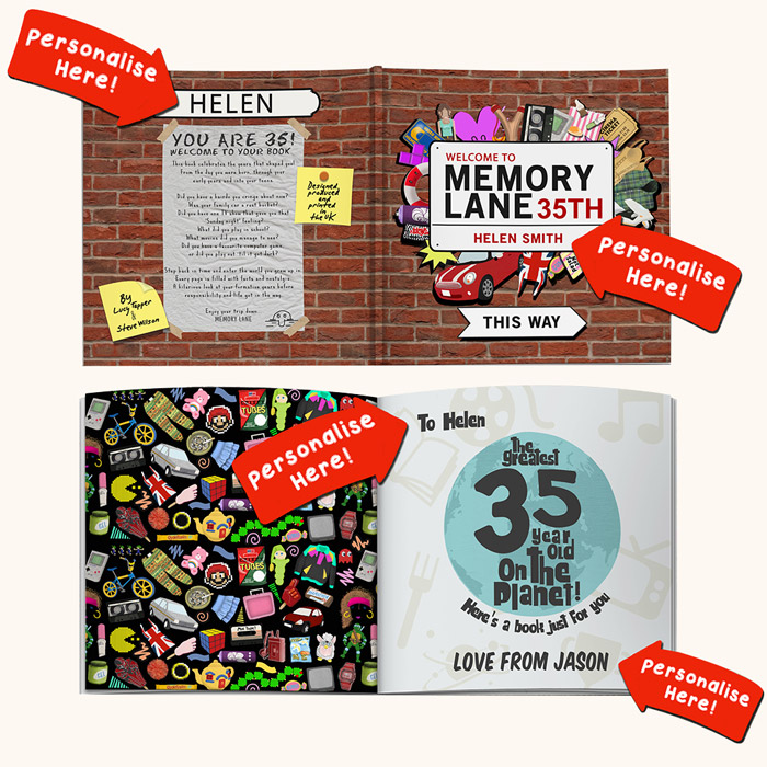 Personalised Book - Memory Lane 35th Birthday