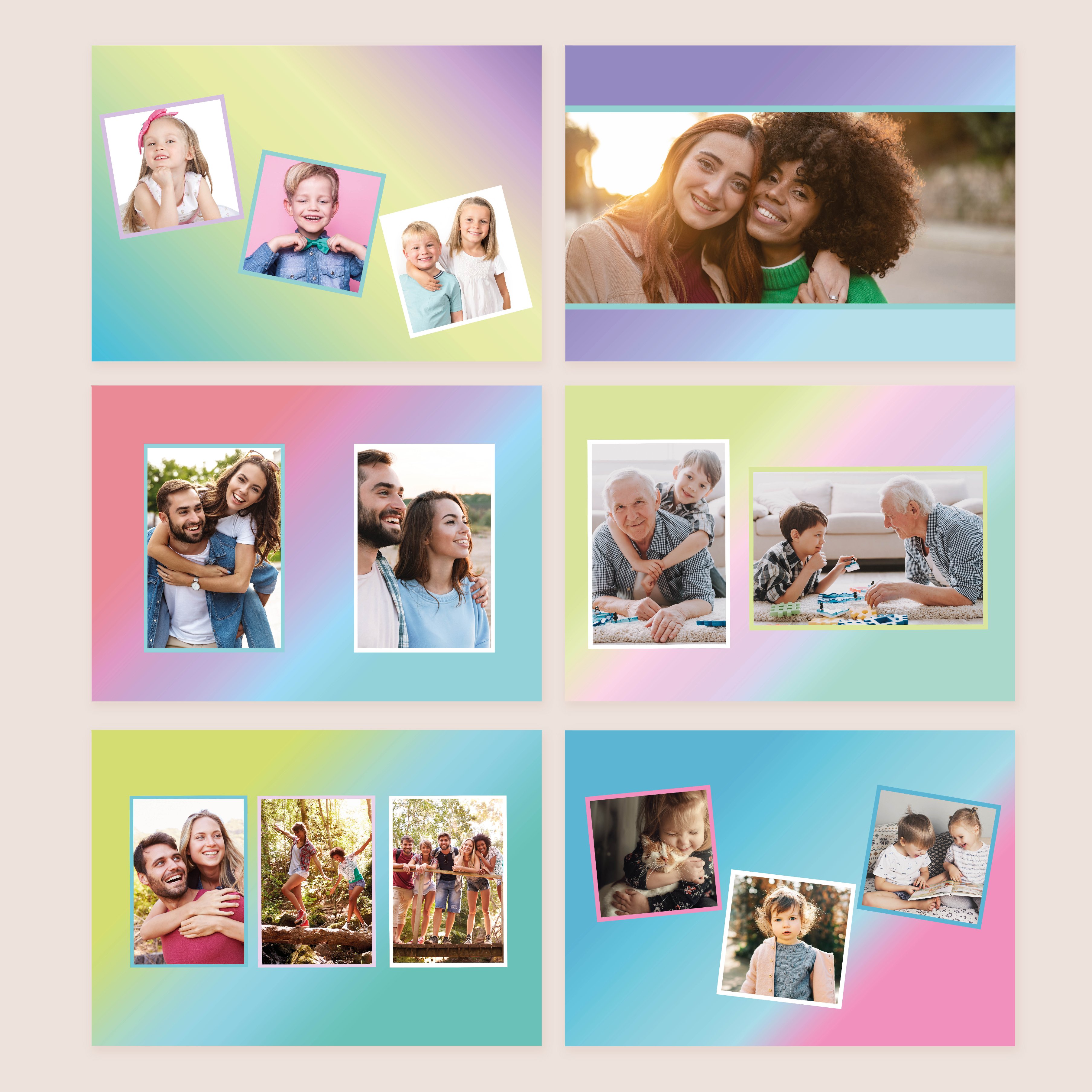 Photo Upload Colourful Borders Calendar