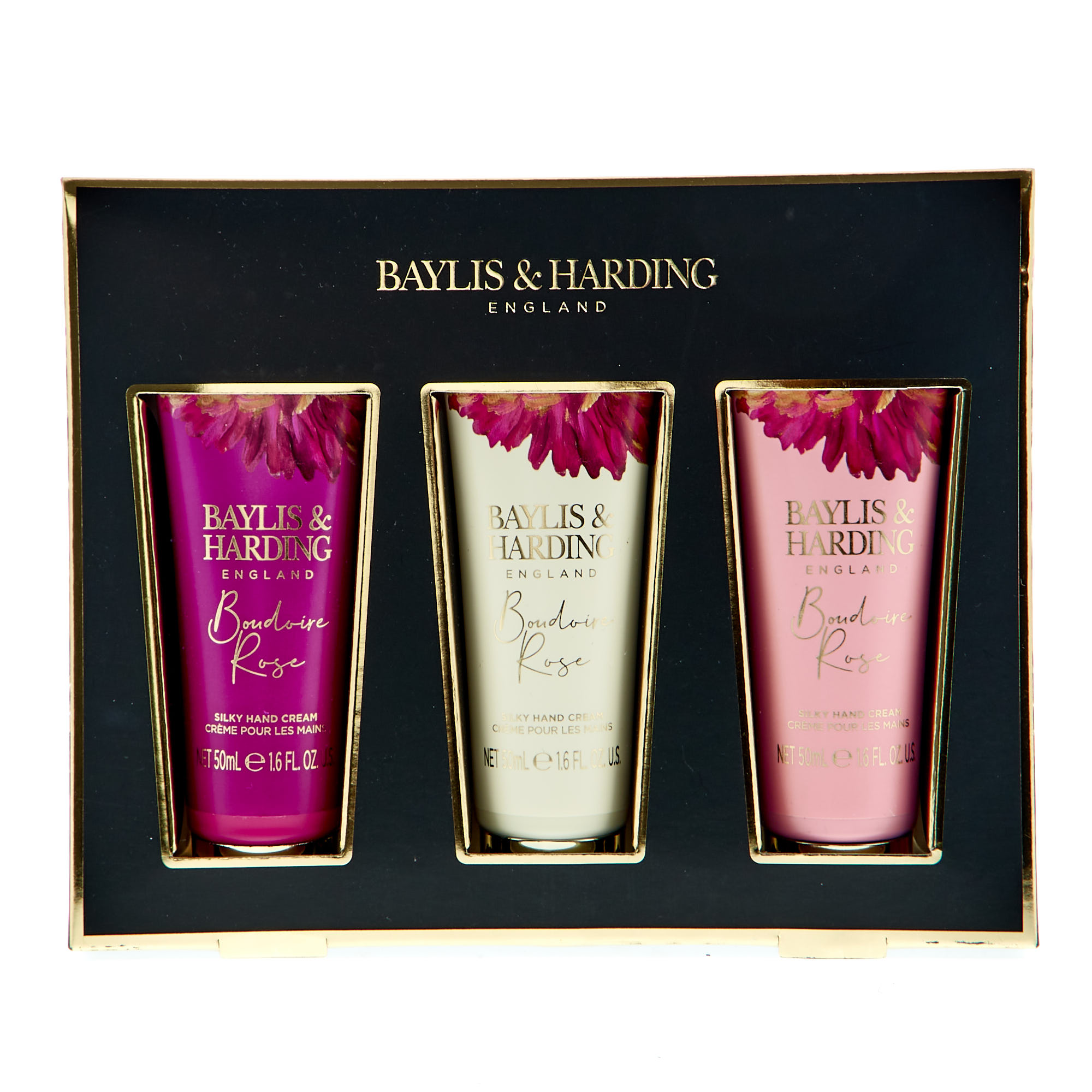 Baylis & Harding Boudoire Rose Hand Cream Trio