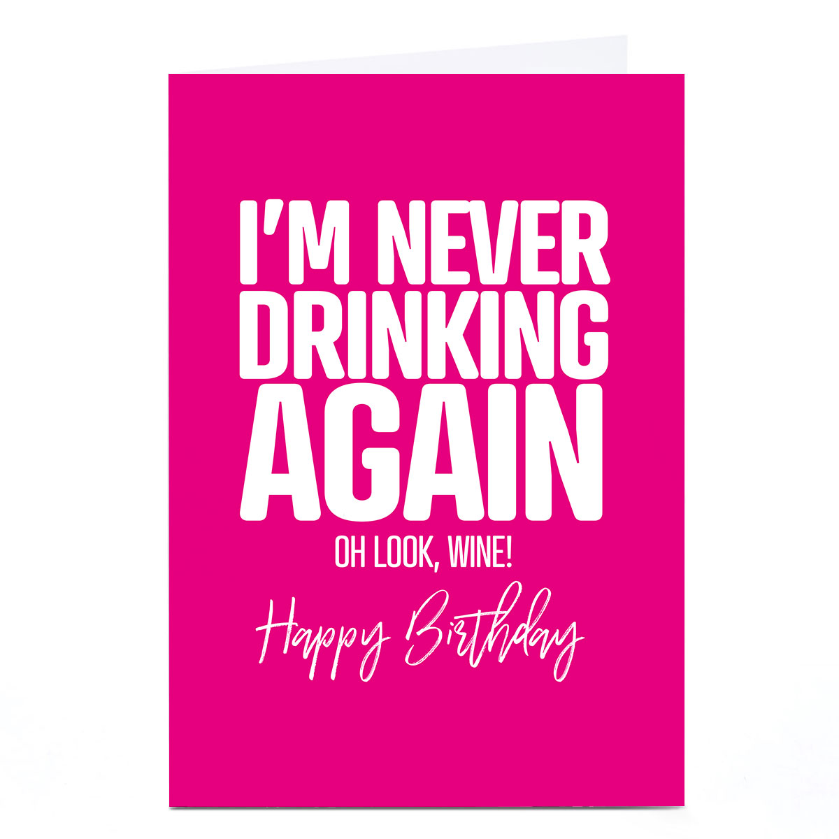 Personalised Punk Birthday Card - Never Drinking Again