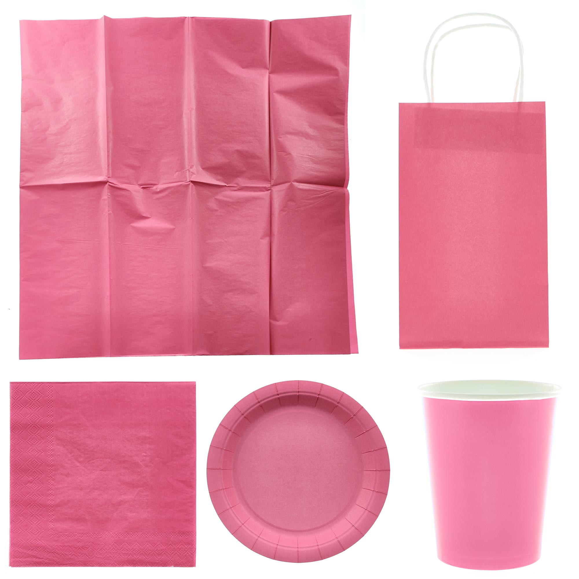 Pink Party Tableware Bundle - 8 Guests