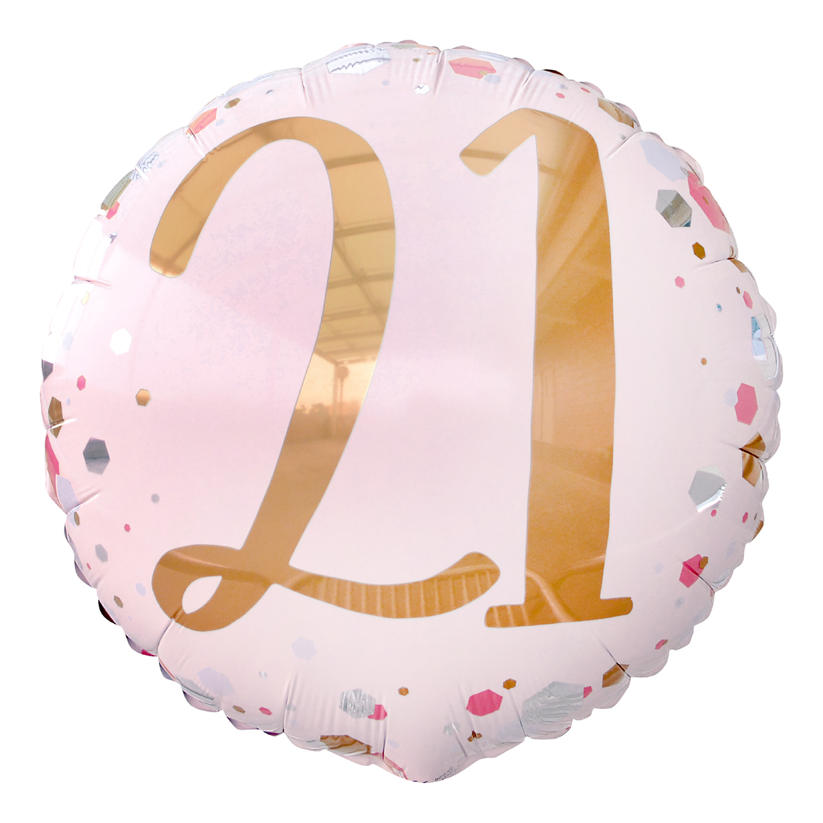 Pink & Rose Gold 21st Birthday 18-Inch Foil helium Balloon 