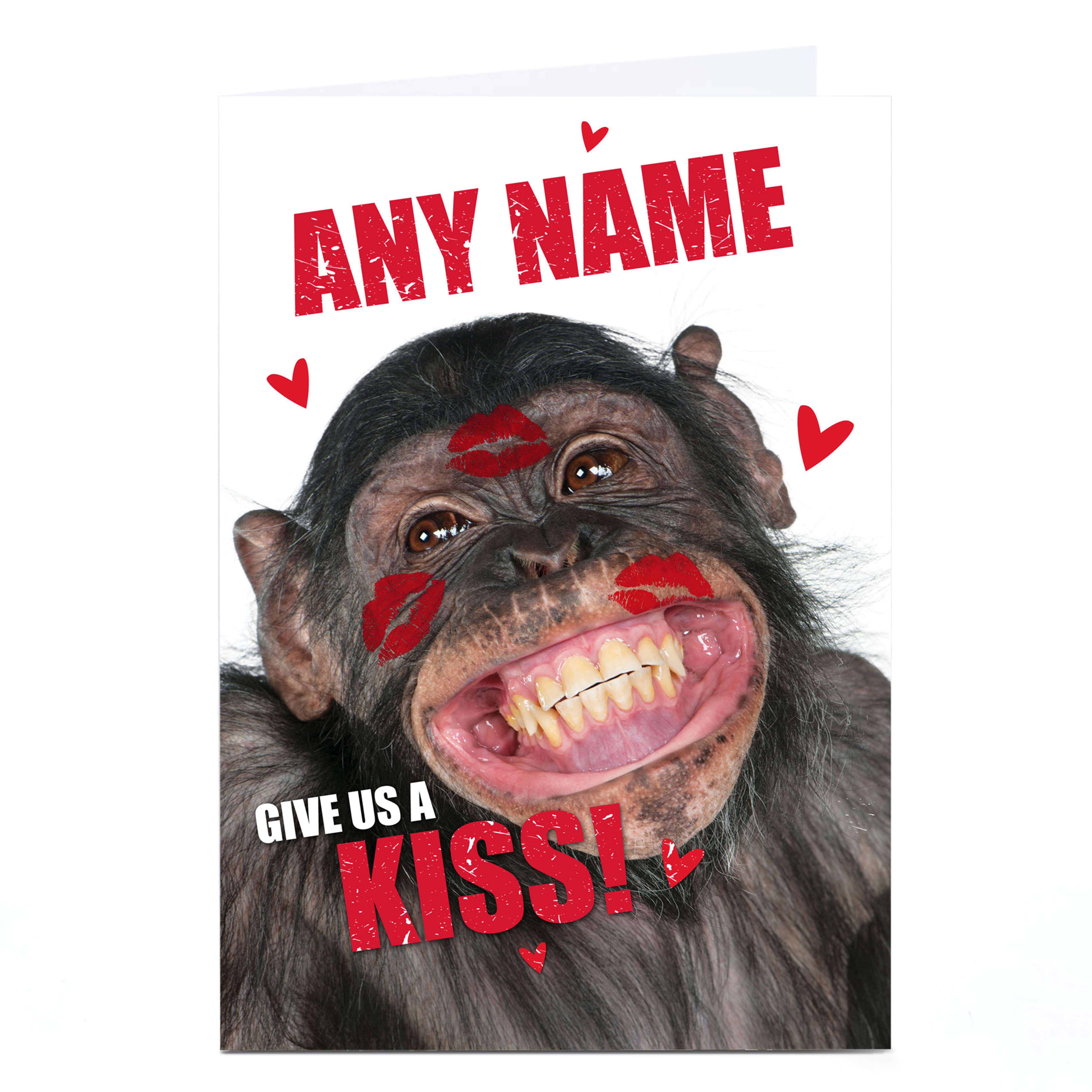 Personalised Card - Give Us A Kiss