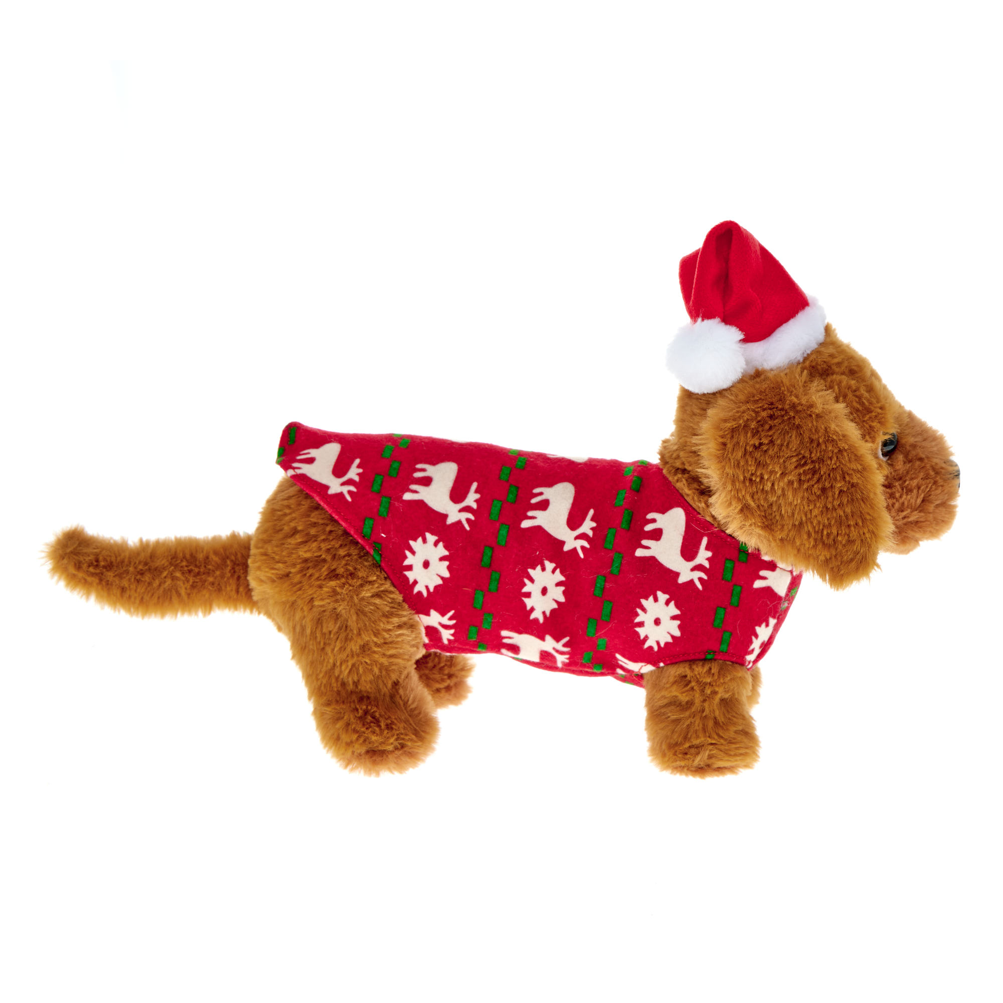 Medium Christmas Sausage Dog Soft Toy