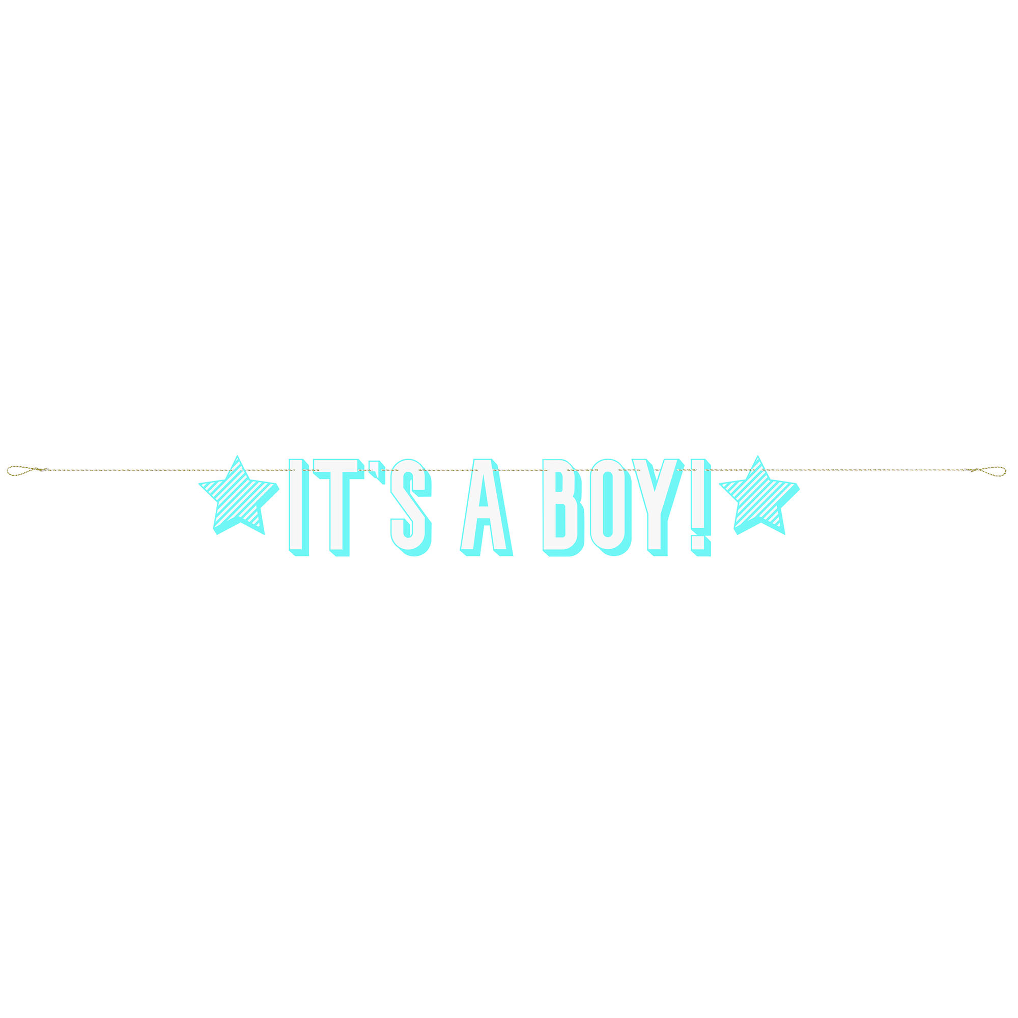 Blue It's A Boy Letter Banner