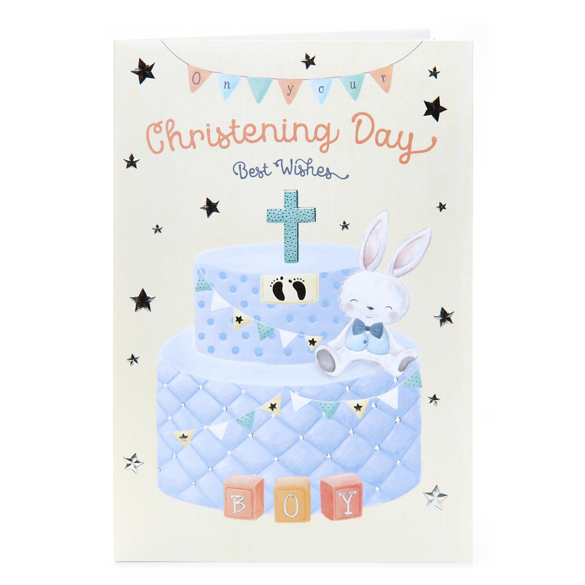 Christening Card - Best Wishes, Boy