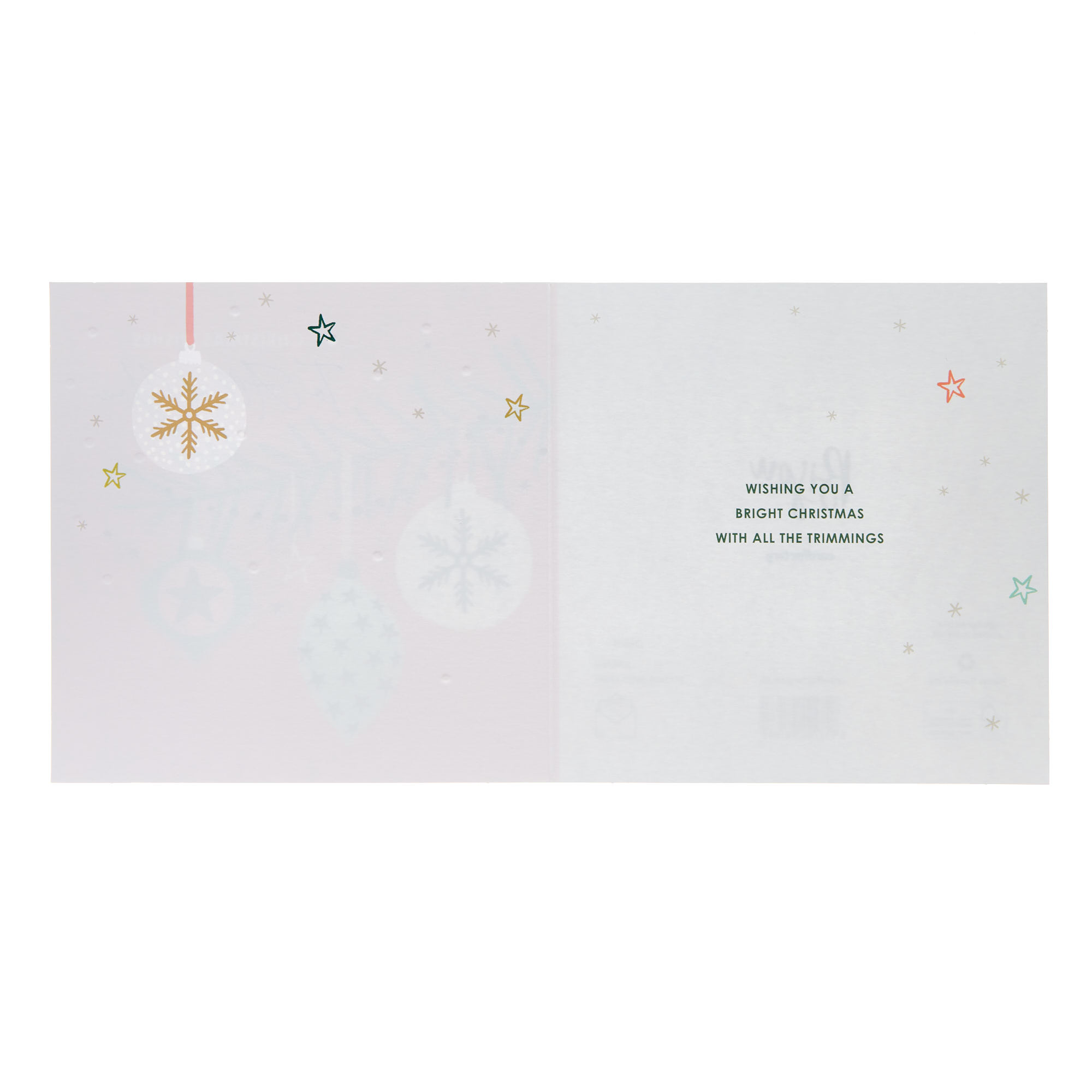 To All Of You Hanging Baubles Christmas Card