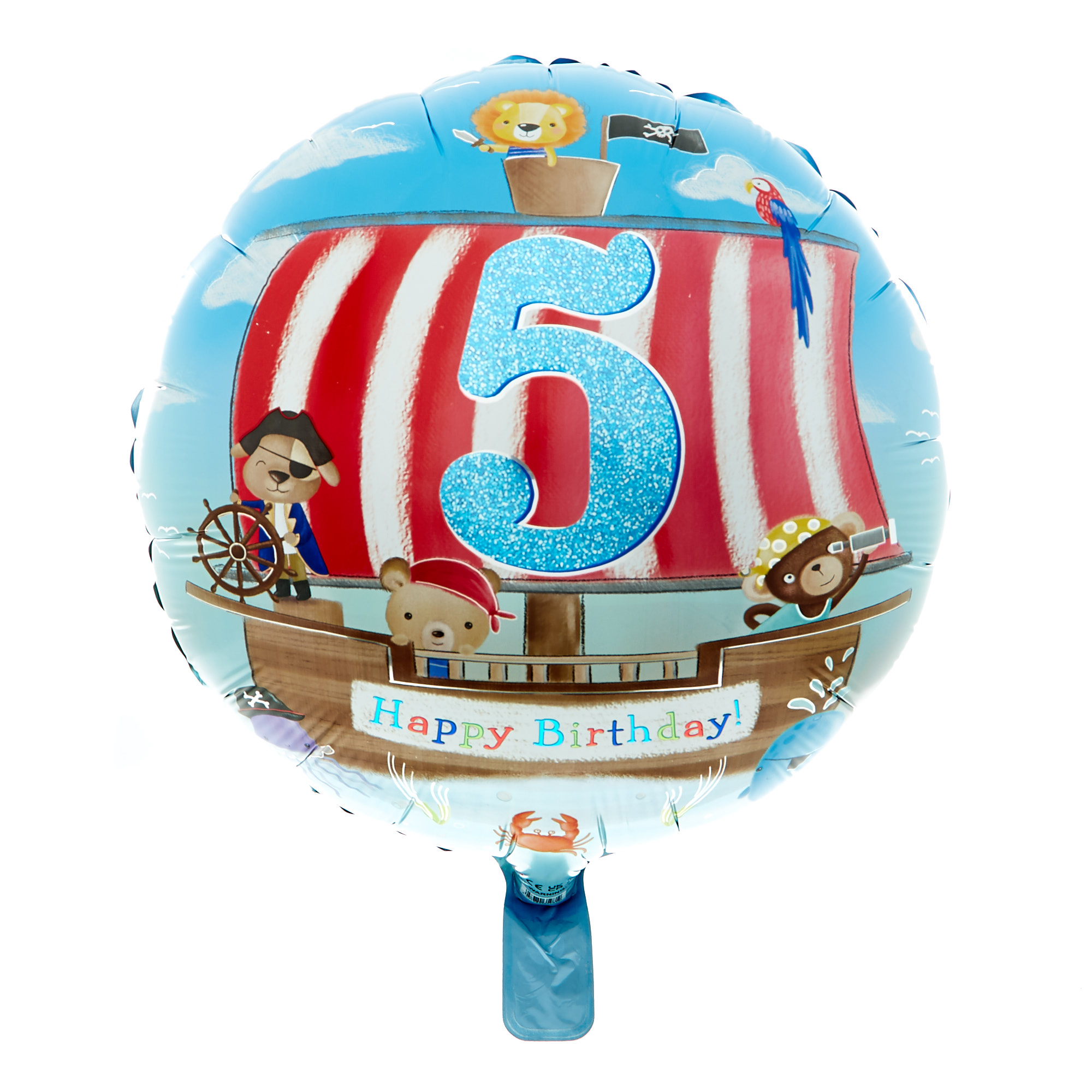 Pirates 5th Birthday Balloon Bouquet - DELIVERED INFLATED!