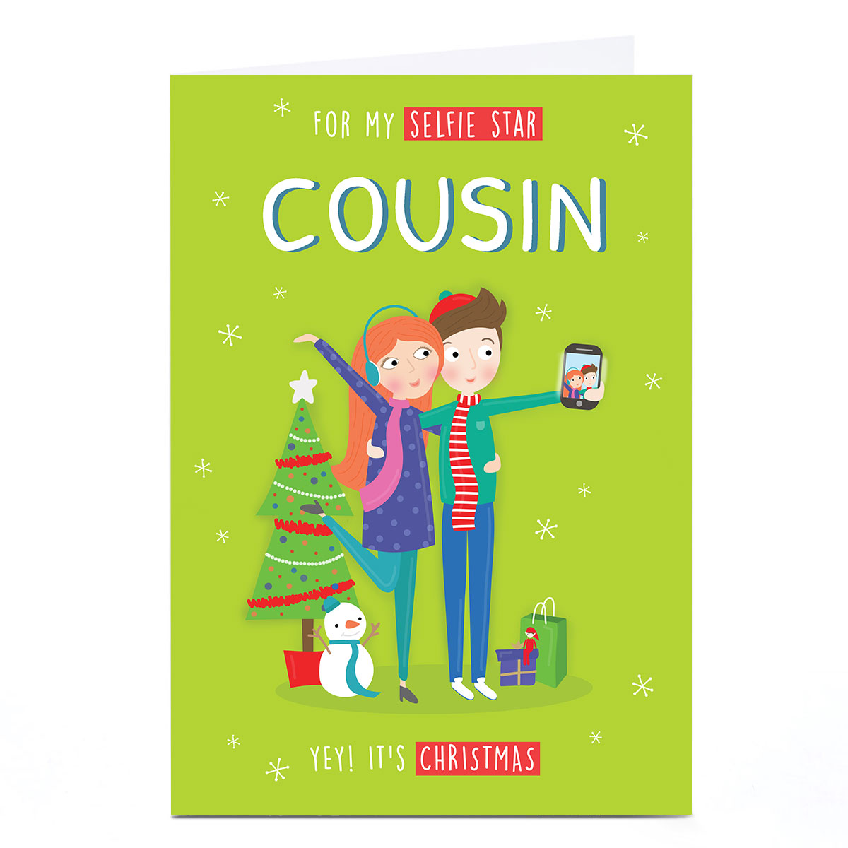 Personalised Christmas Card - For My Selfie Star