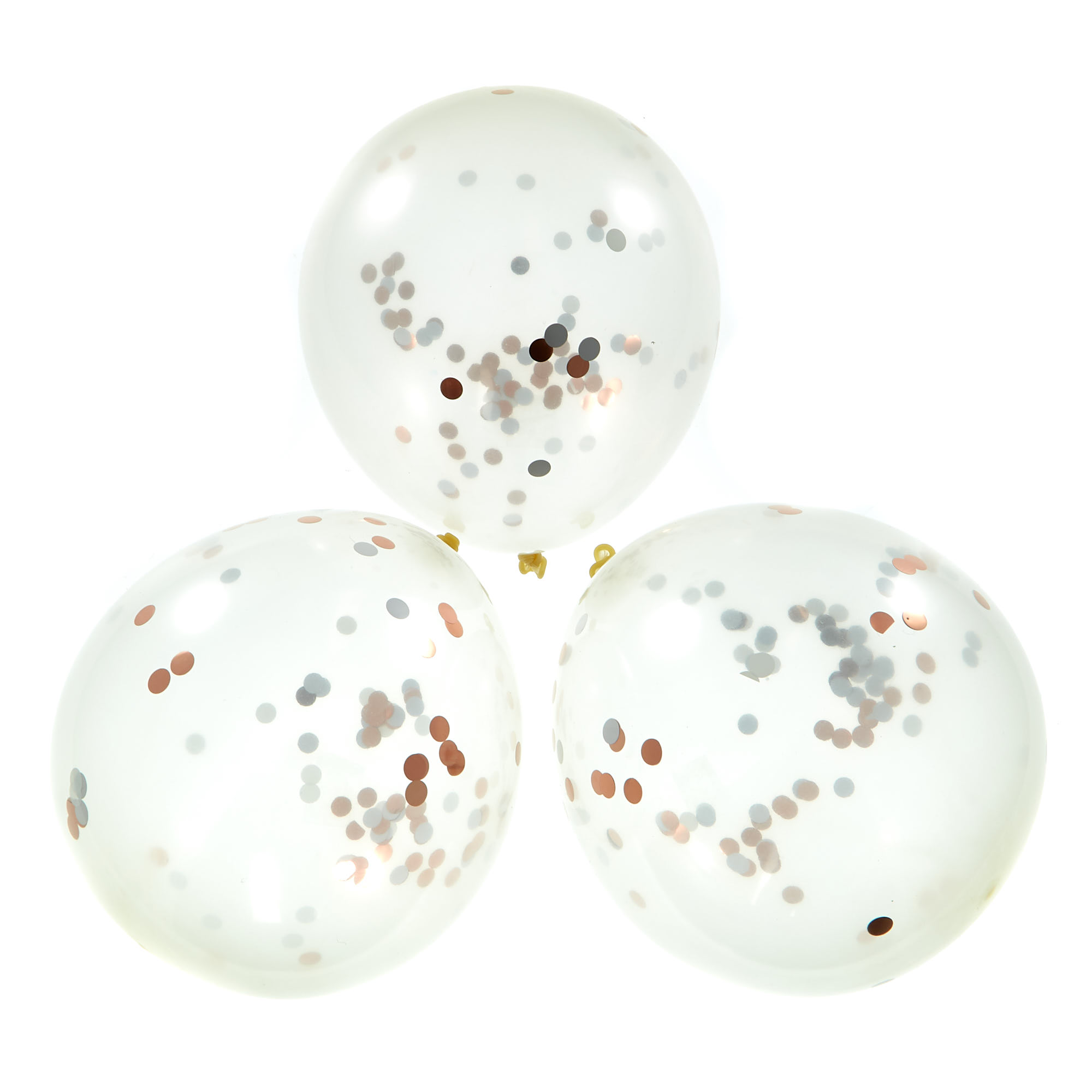 Rose Gold Latex Confetti Balloons - Pack of 6