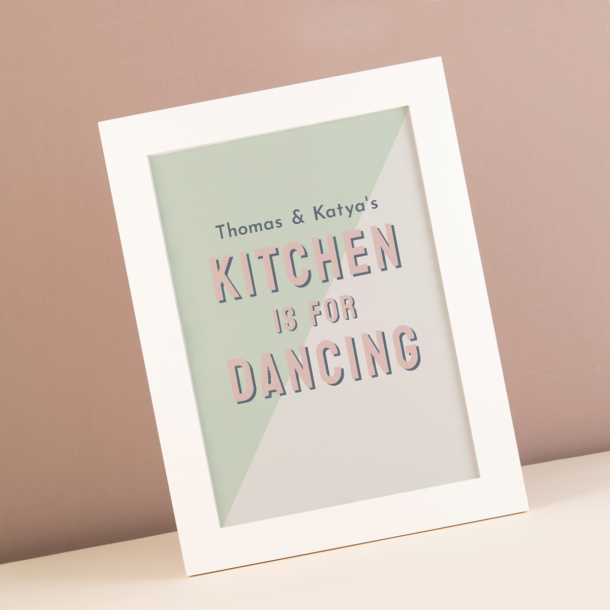 Personalised Kitchen Is For Dancing Framed Wall Art - Names