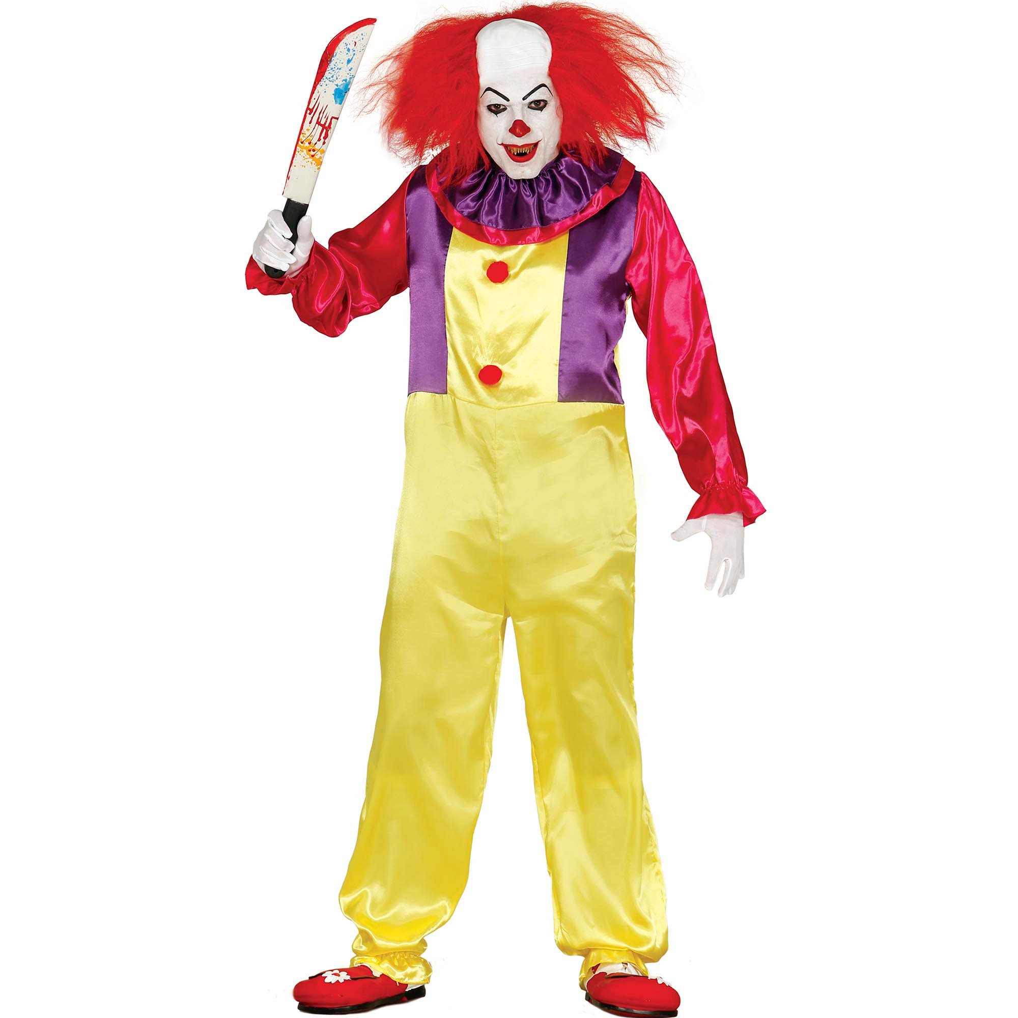 Killer Clown Adult Fancy Dress Costume