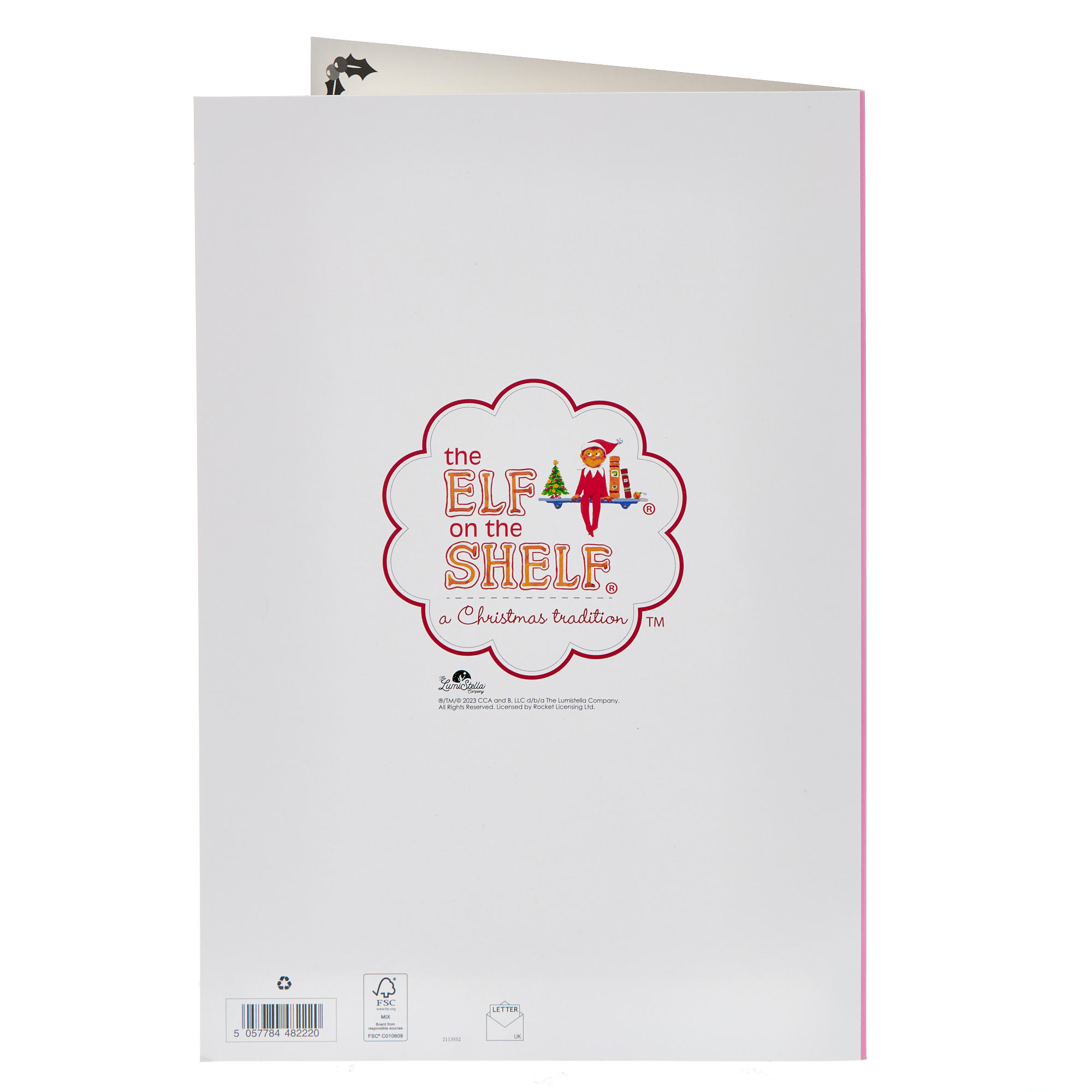 Special Little Girl Elf on Shelf Giant Christmas Card