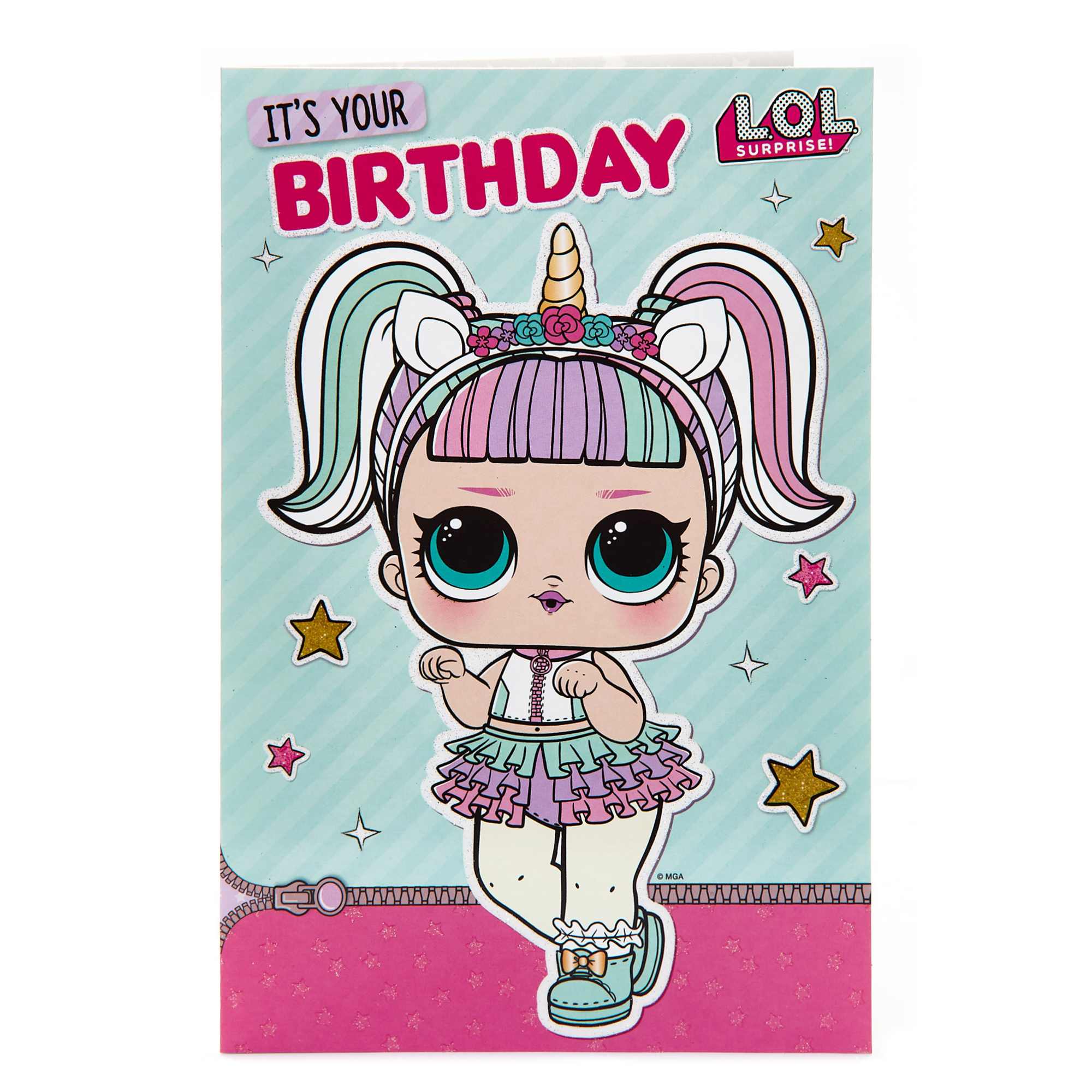 L.O.L. SURPRISE! Birthday Card - Unicorn