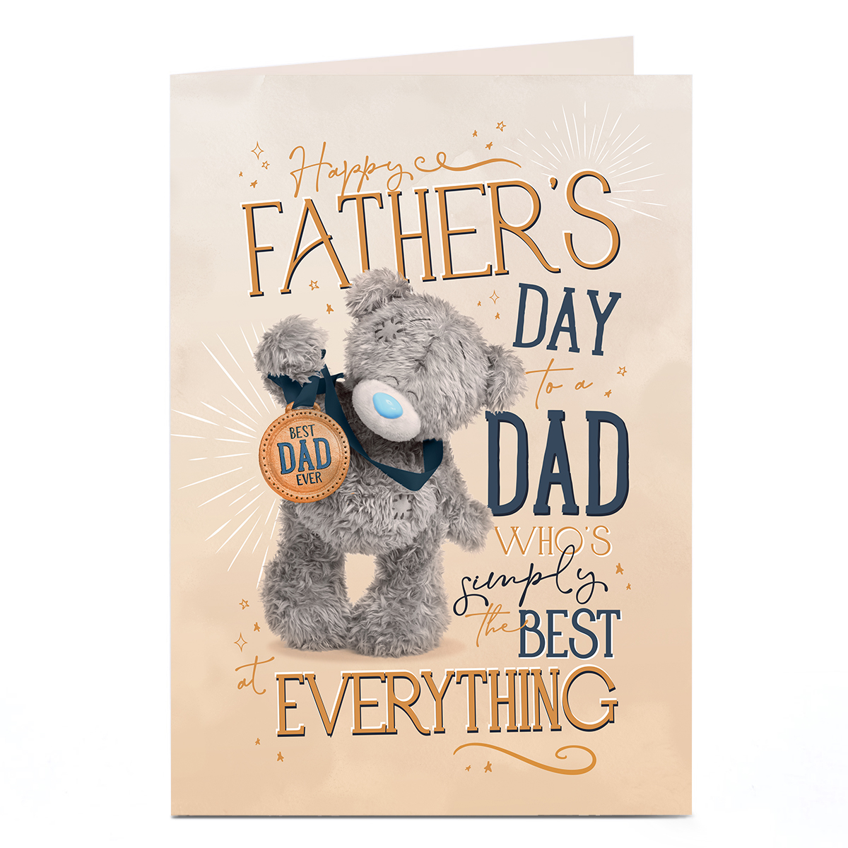 Personalised Tatty Teddy Father's Day Card - Simply The Best, Dad