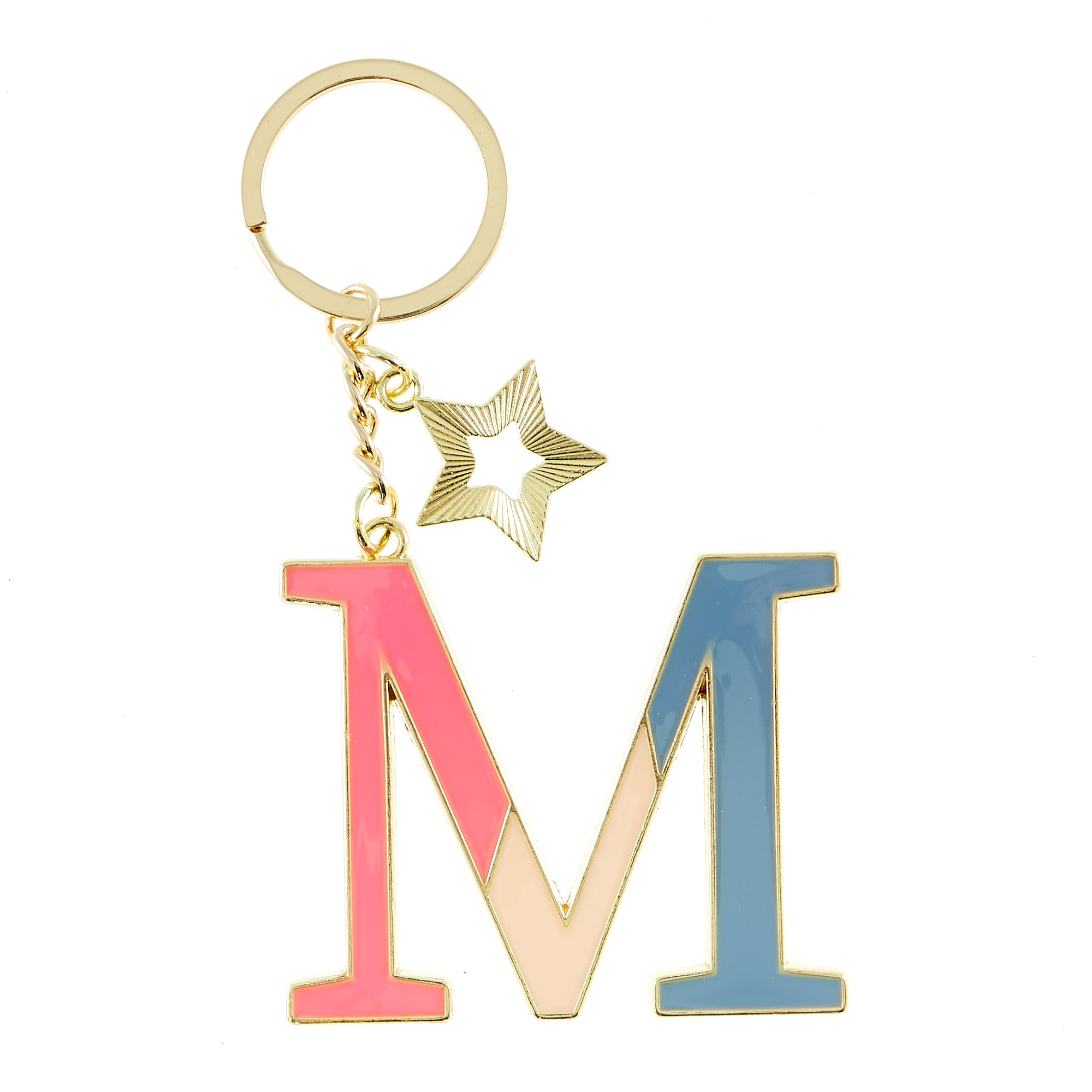 Letter M Alphabet Keyring