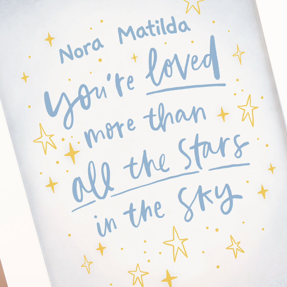 Personalised Loved More Than All The Stars In The Sky Framed Print