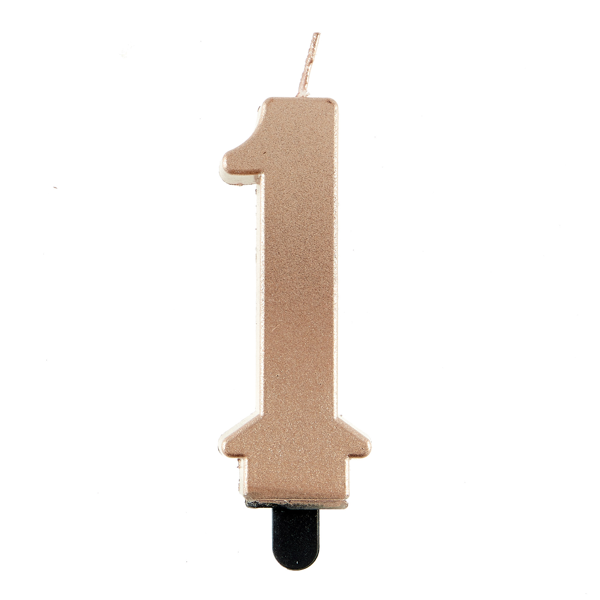 Rose Gold Number 1 Cake Candle 