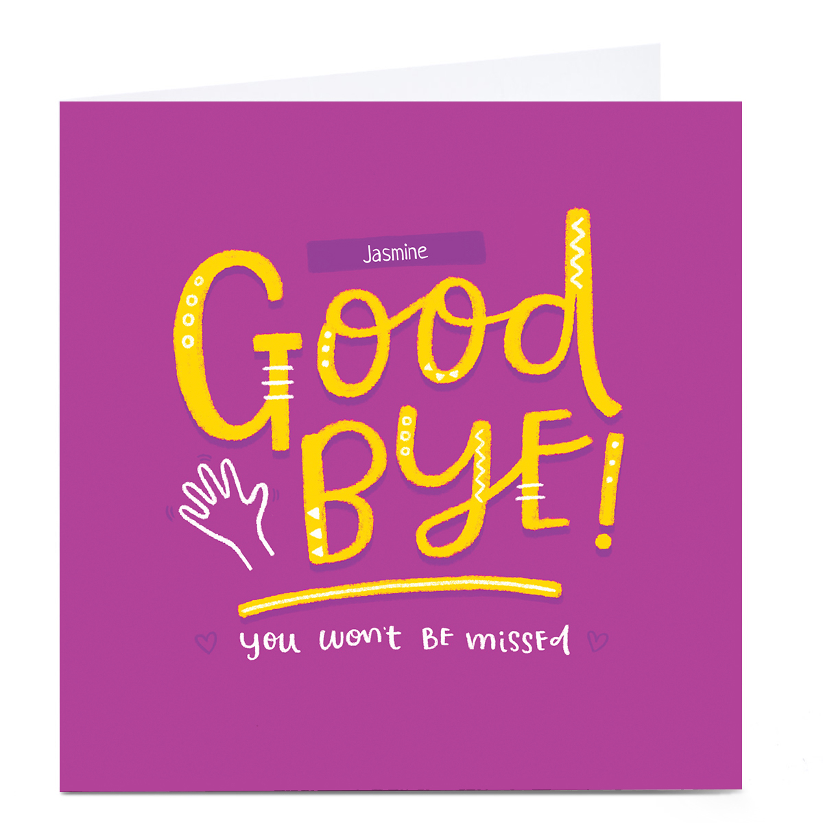 Personalised Blue Kiwi Goodbye Card - Won't Be Missed