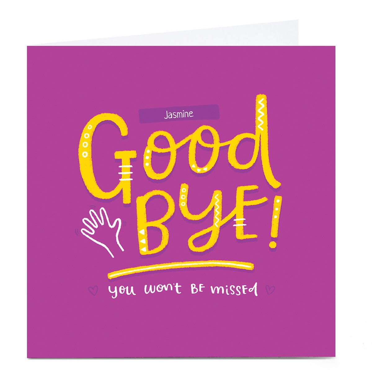 Personalised Blue Kiwi Goodbye Card - Won't Be Missed