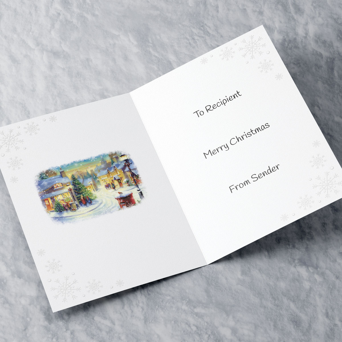 Personalised Christmas Card - Snowy Street