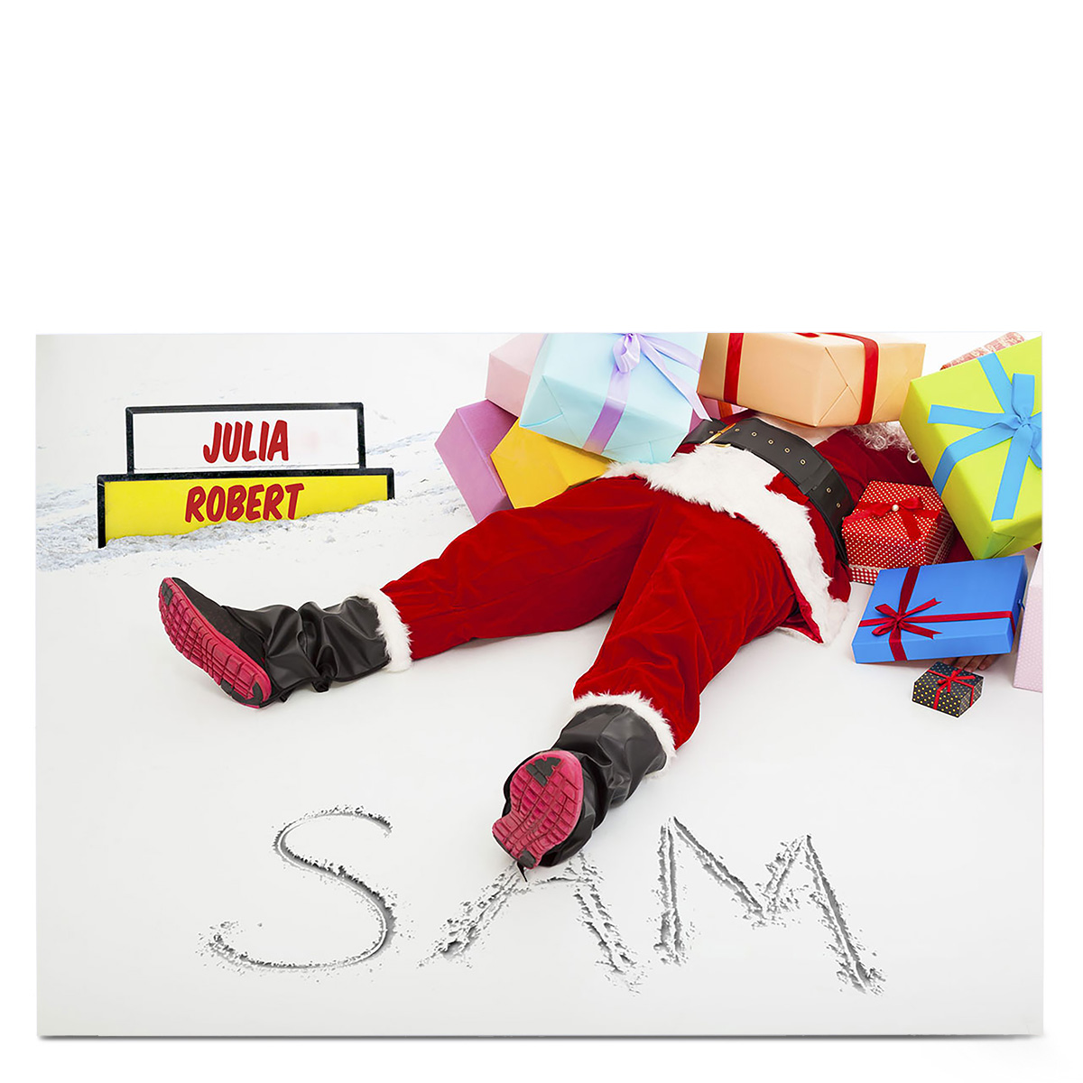Personalised Christmas Card - Santa's Legs