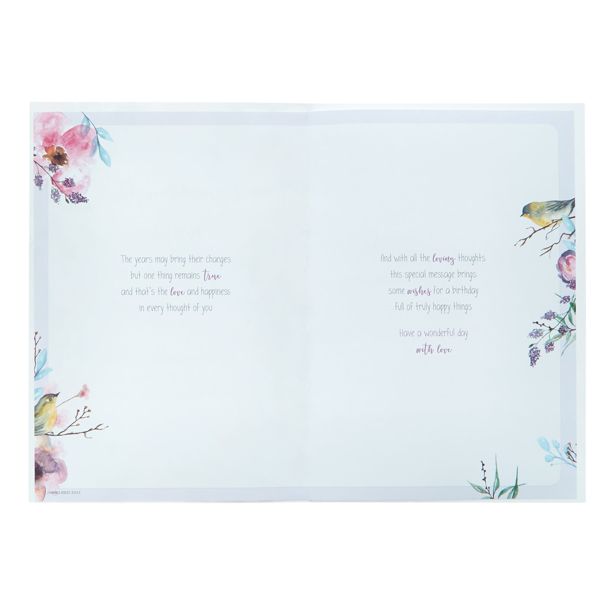 Birthday Card - Granddaughter Floral Border