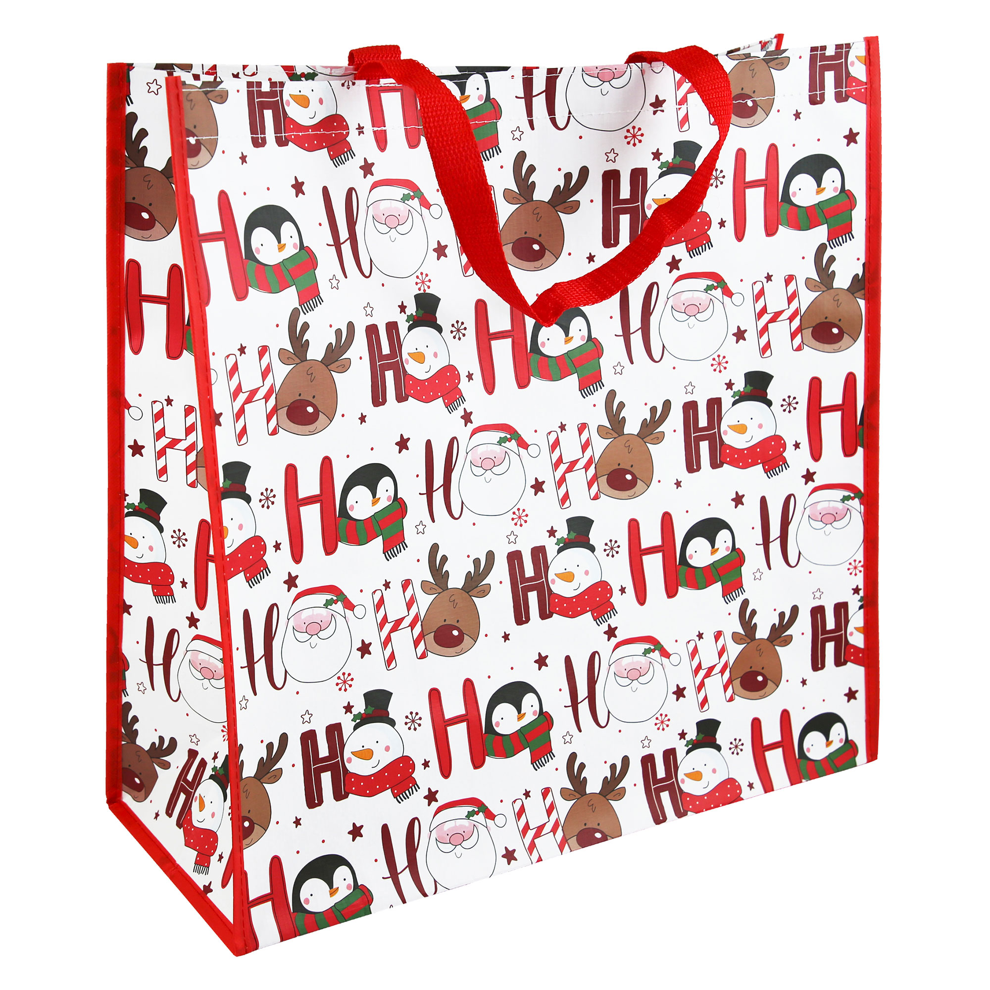 Buy Ho Ho Ho Jumbo Square Christmas Gift Bag For Life for GBP 2.99