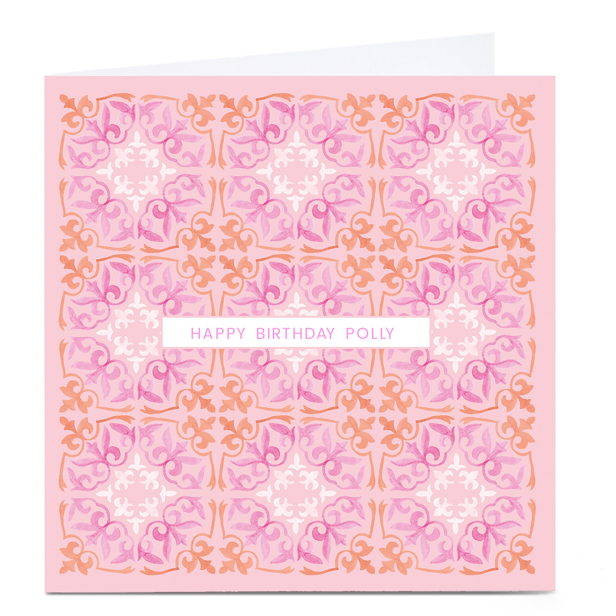 Personalised Birthday Card - Pink Mosaic