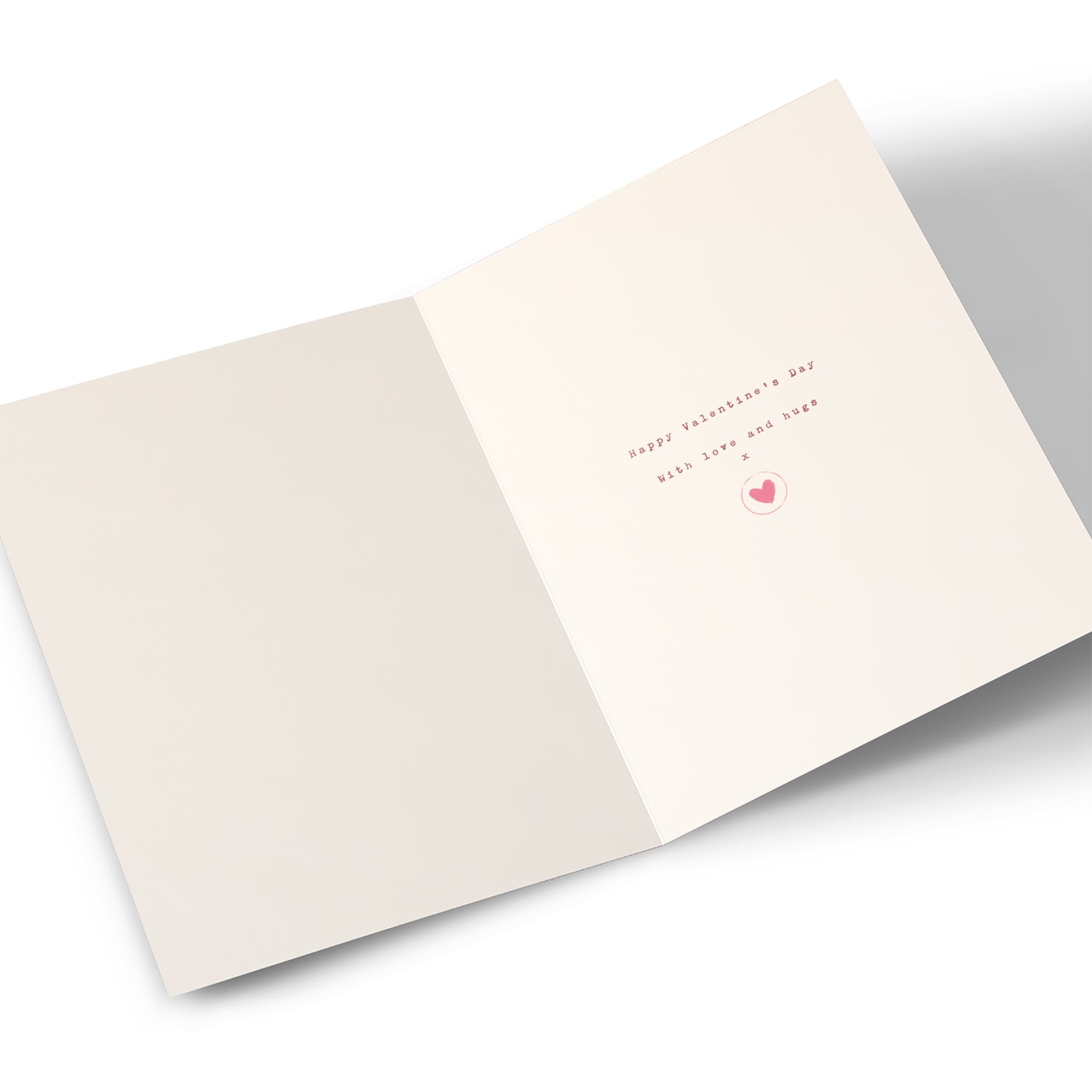 Personalised Hugs Valentine's Day Card - Hugging Love Letter