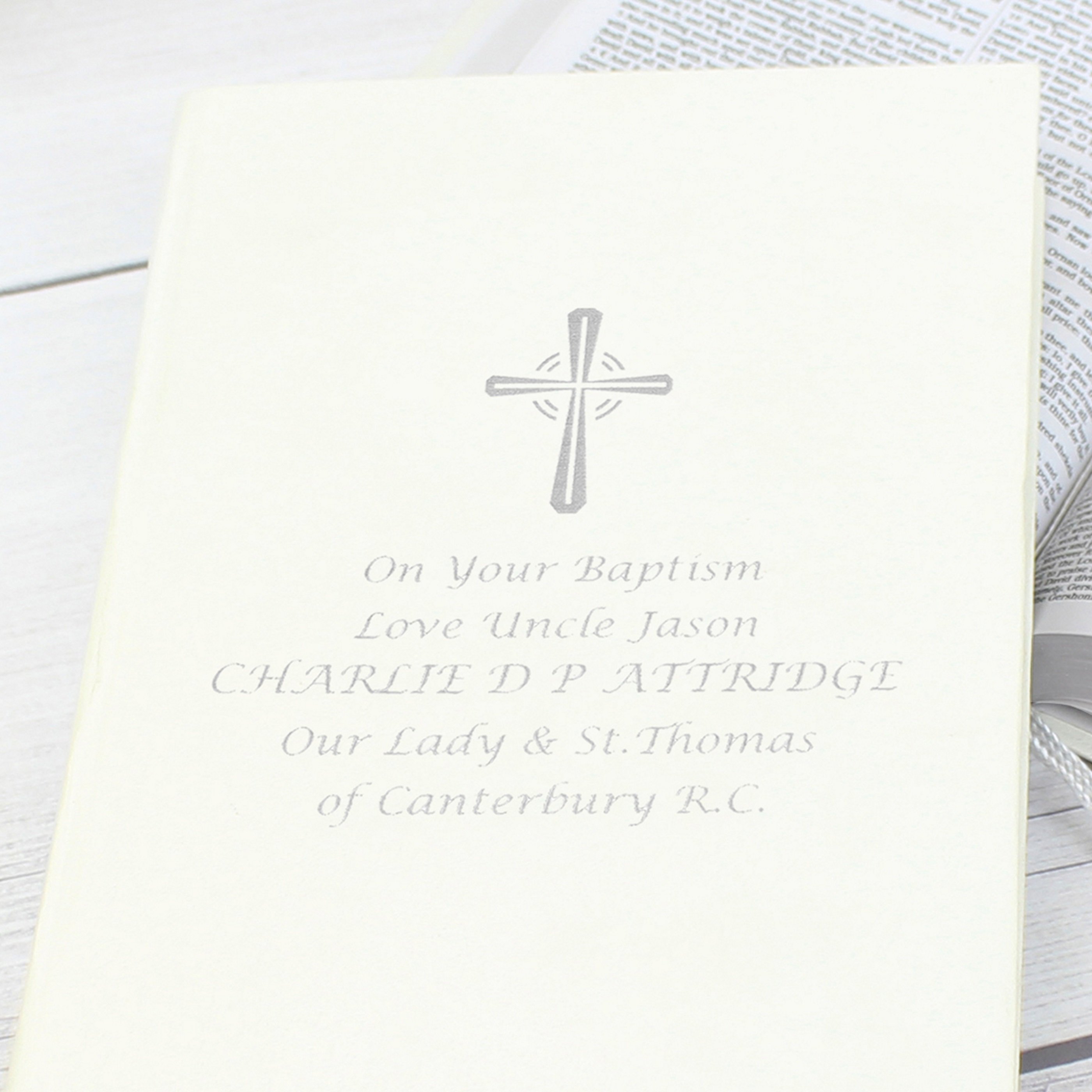 Personalised Silver Companion Eco-friendly Bible