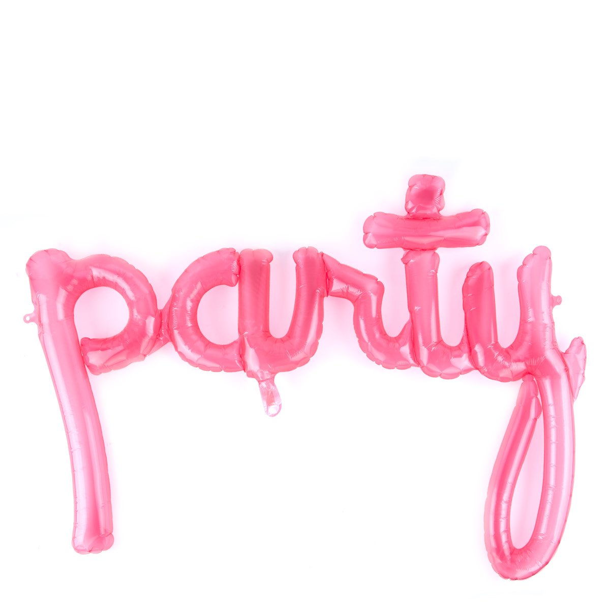 34-Inch Pink Translucent Script Balloon - Party