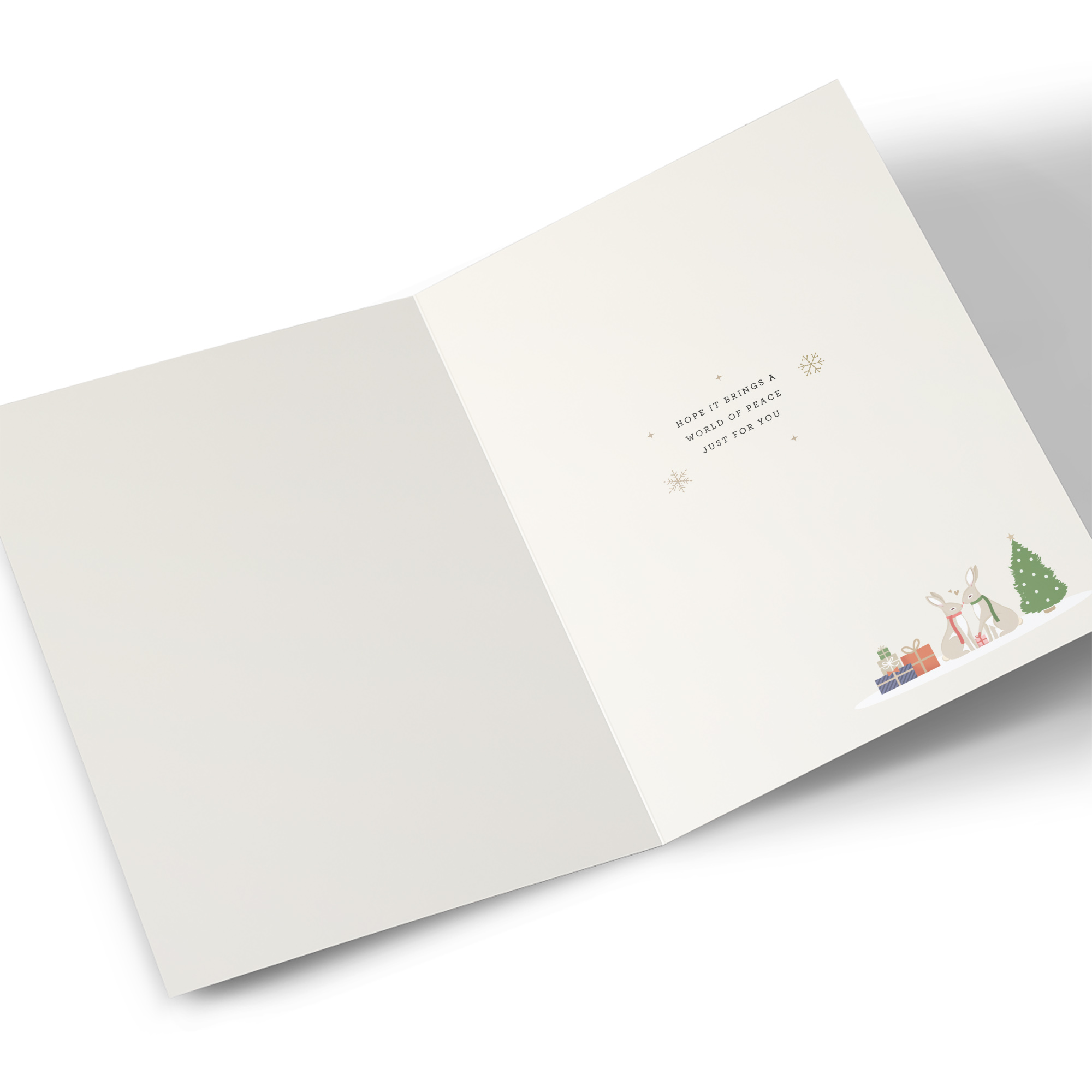Christmas Card - Heart Hollowed Out Tree, Sister & Partner