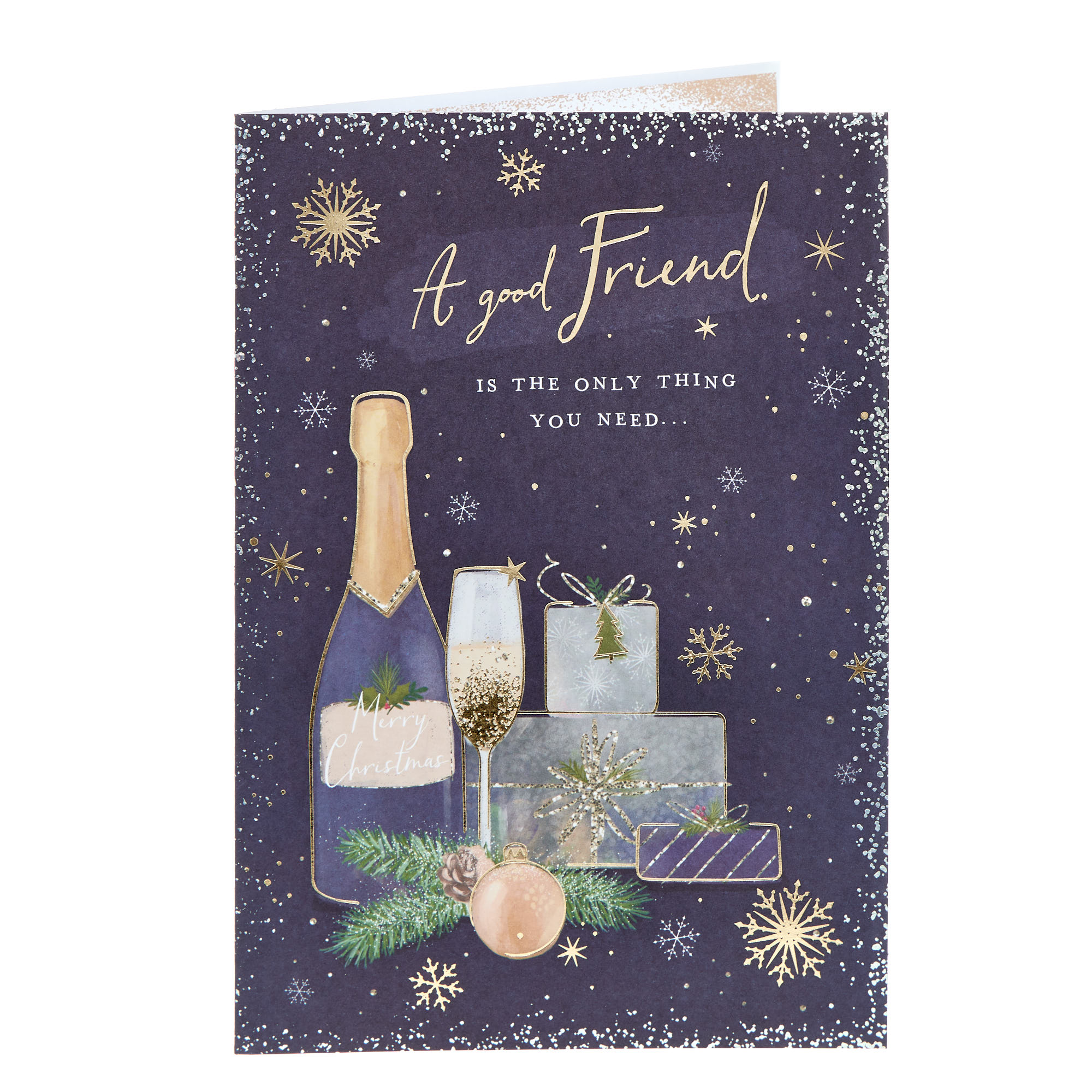A Good Friend Is The Only Thing You Need Christmas Card