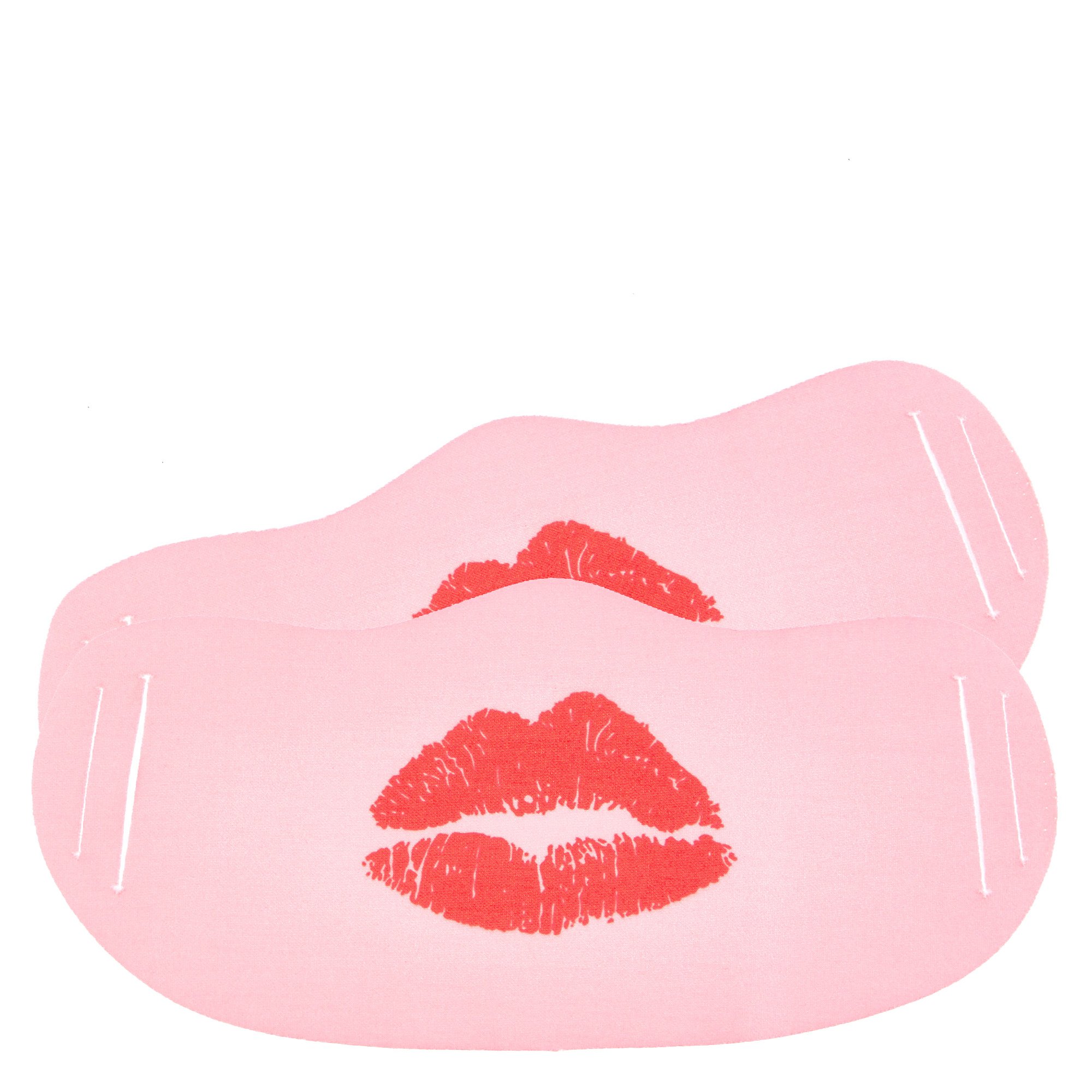 Washable Pink Lips Face Coverings - Pack Of 2