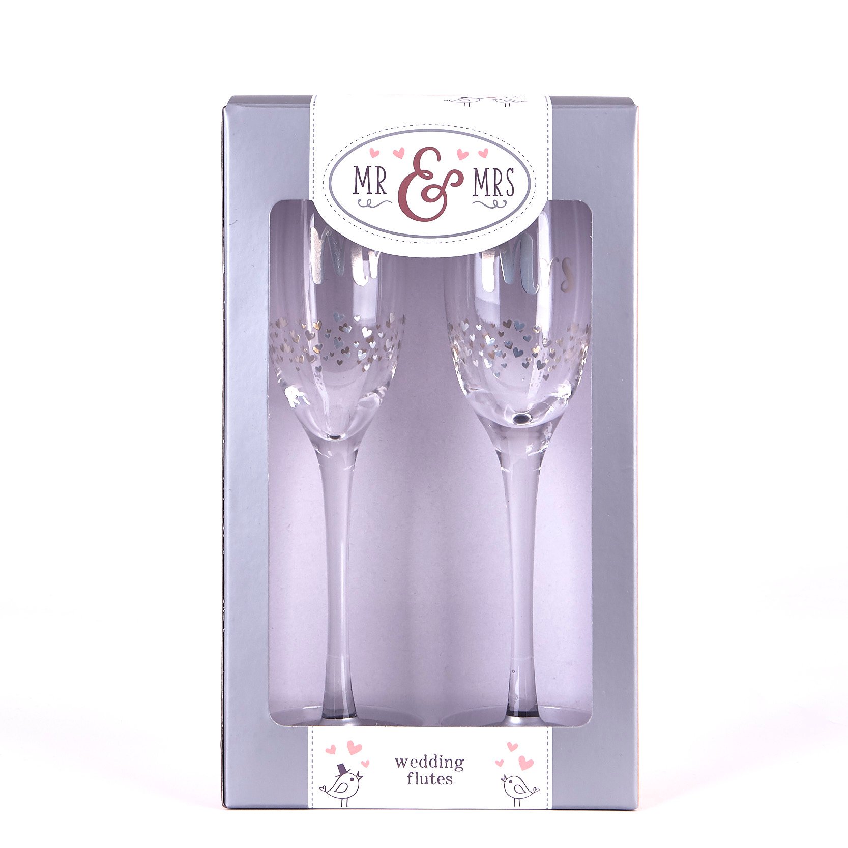 Mr & Mrs Wedding Champagne Flutes