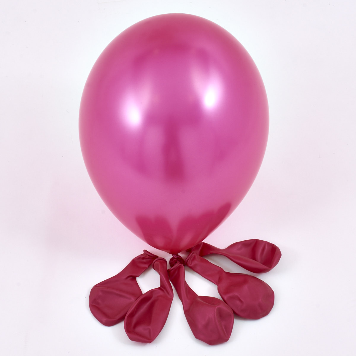 Metallic Magenta Air-fill Latex Balloons - Pack Of 6