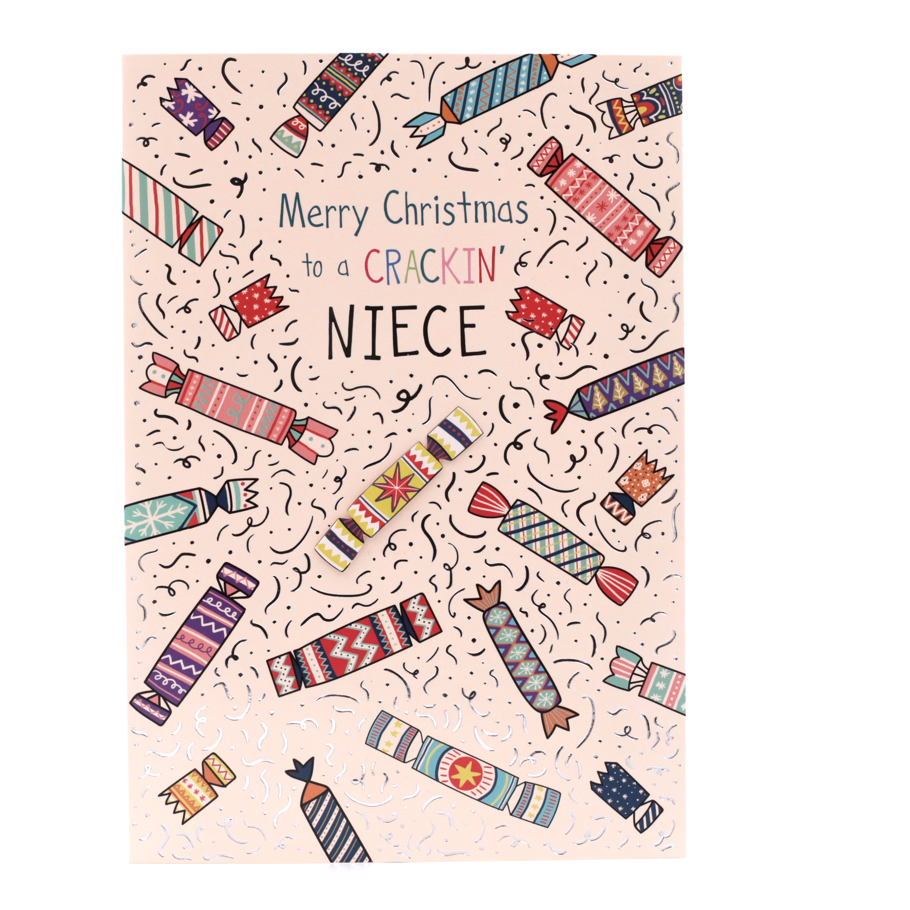 Christmas Card - Niece, Christmas Crackers