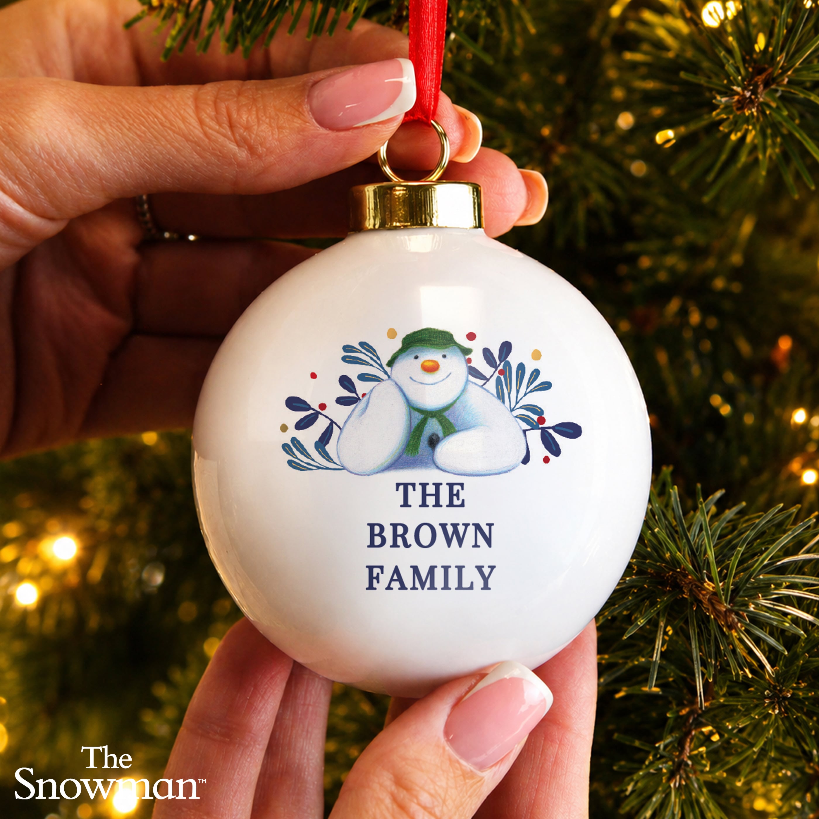 Personalised The Snowman Countdown to Christmas Bauble