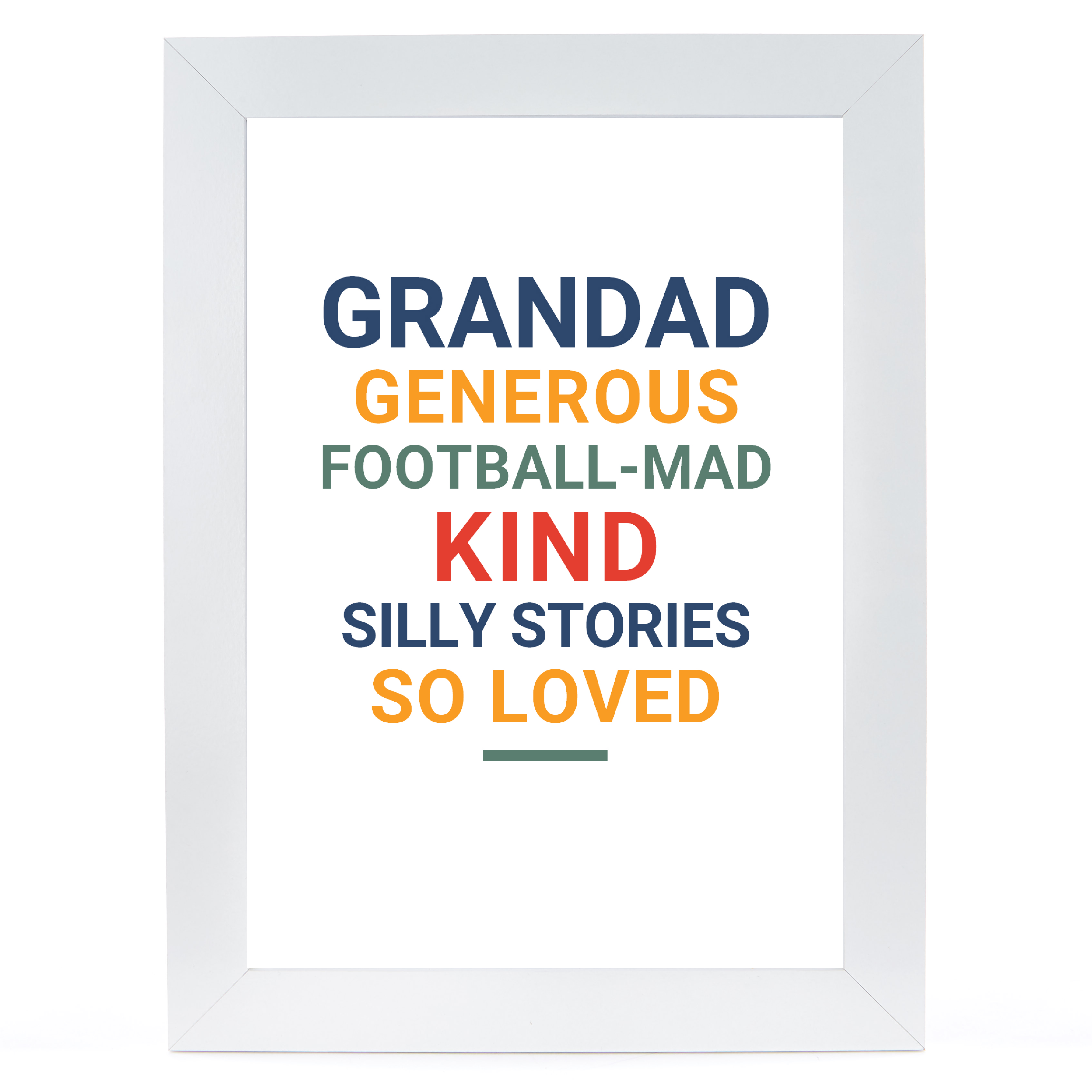 Personalised A3 Print -  Bright Text, Any Message